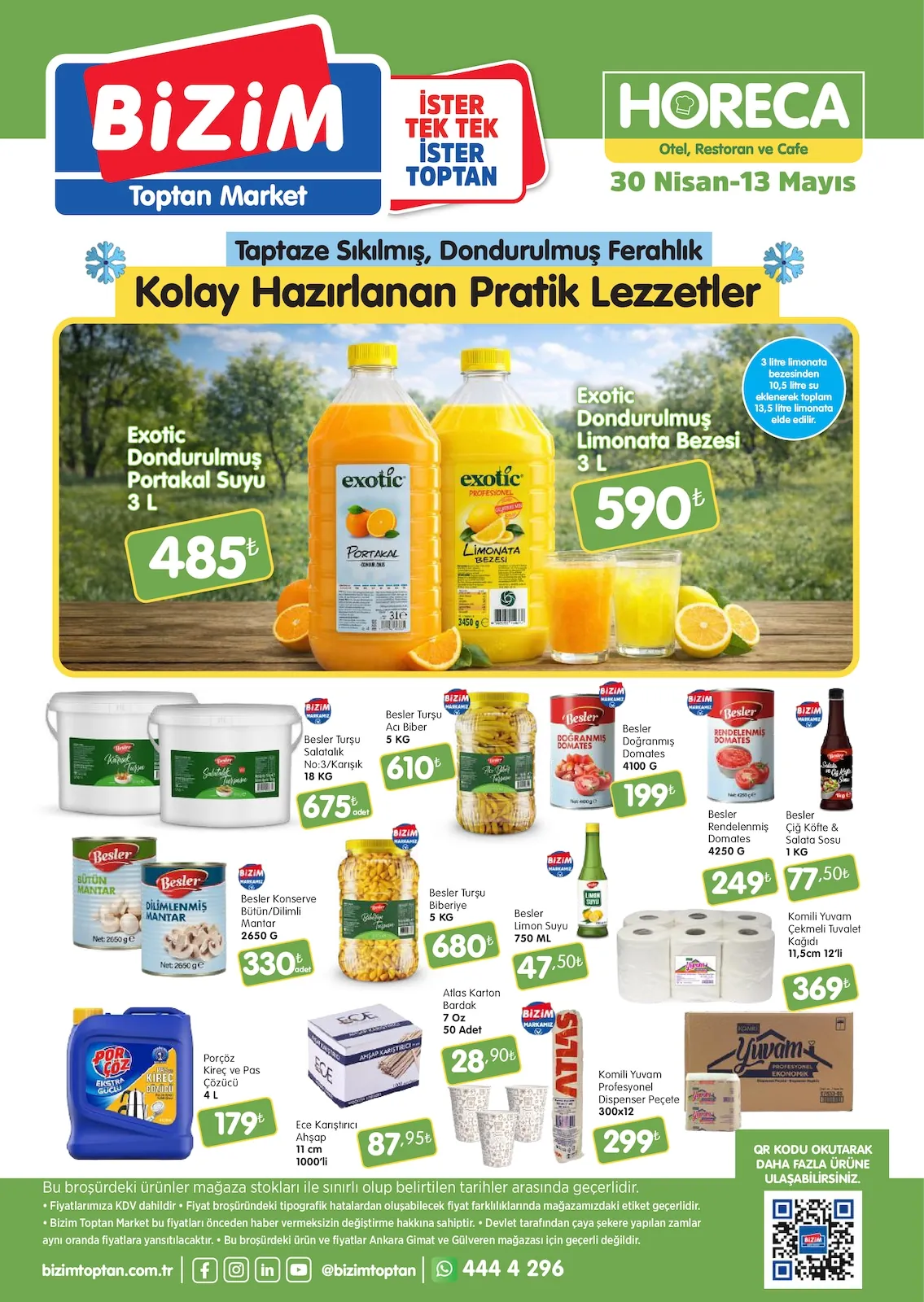 Bizim Bizim Toptan 30 Nisan 2026 Aktüel Kataloğu sayfa 2: Besler Konserve Bütün/Dilimli Mantar 2650 G, Besler Turşu Salatallik No:3/Karışık 18 Kg