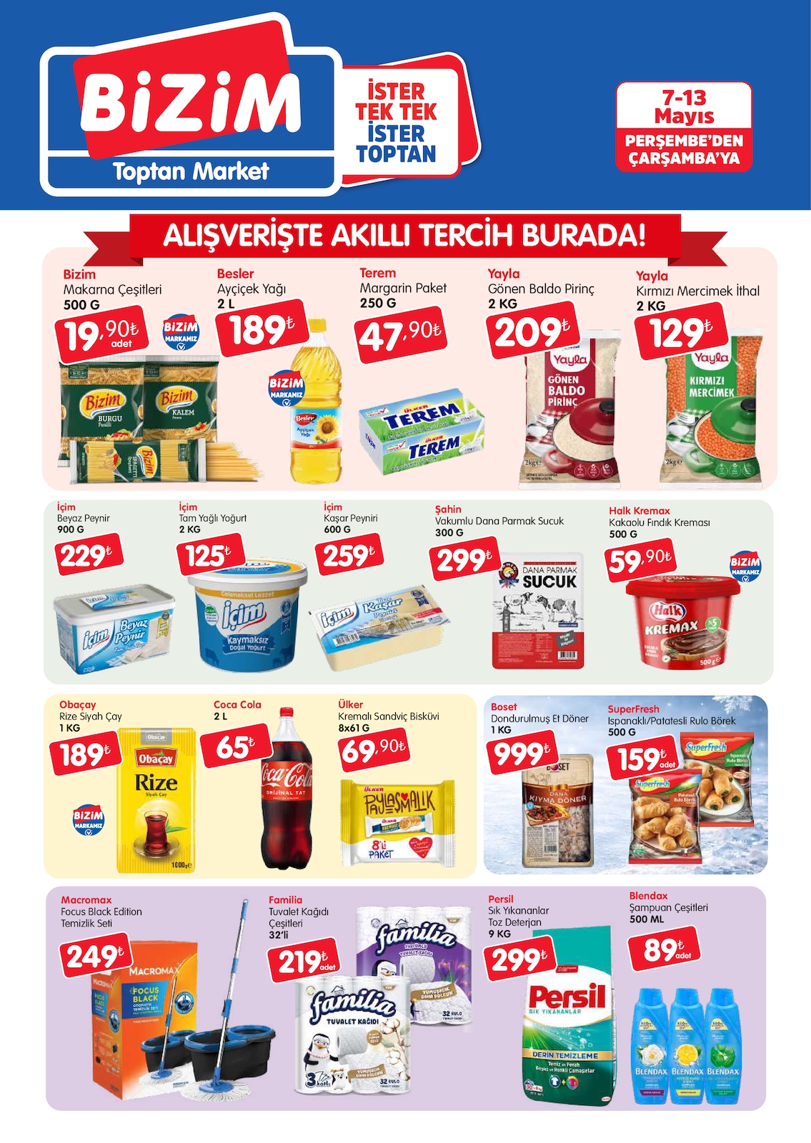 Bizim Toptan 7 Mayıs 2026 Aktüel Kataloğu broşürü