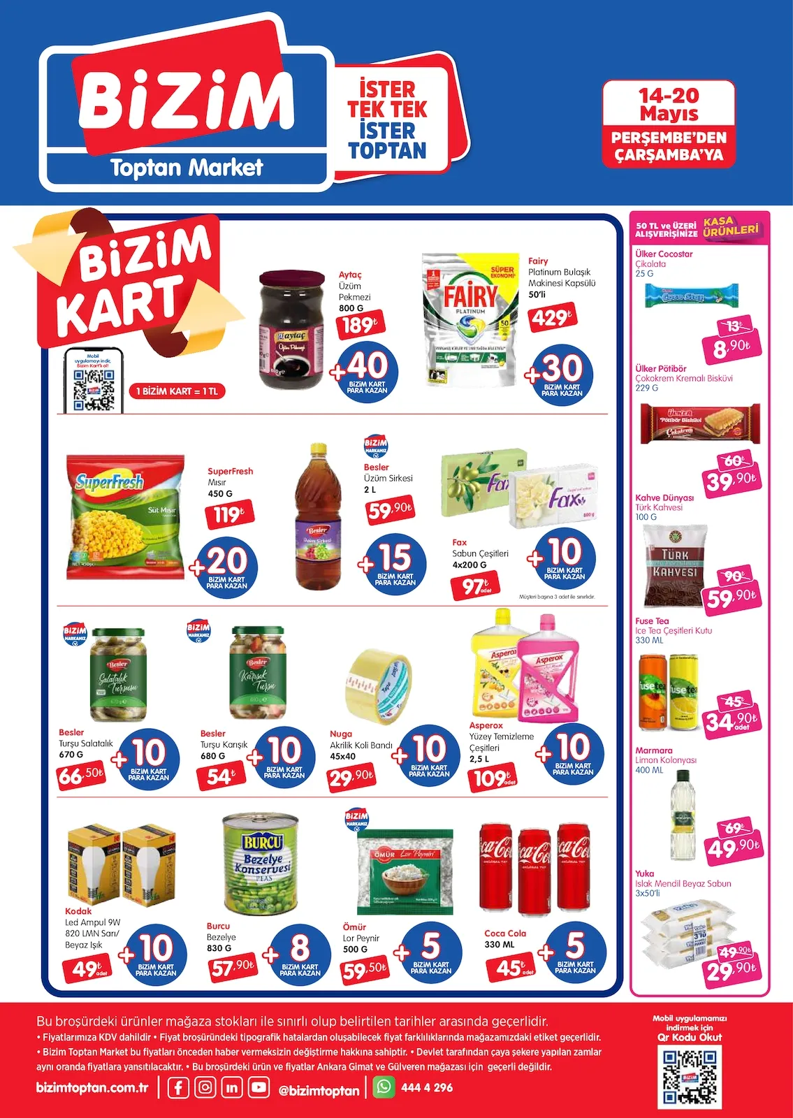 Bizim Bizim Toptan 14 Mayıs 2026 Aktüel Kataloğu sayfa 2: Marmara Limon Kolonyasi 400 Ml, Kodak Led Ampul 9W 820 Lmn Sari/Beyaz Isik