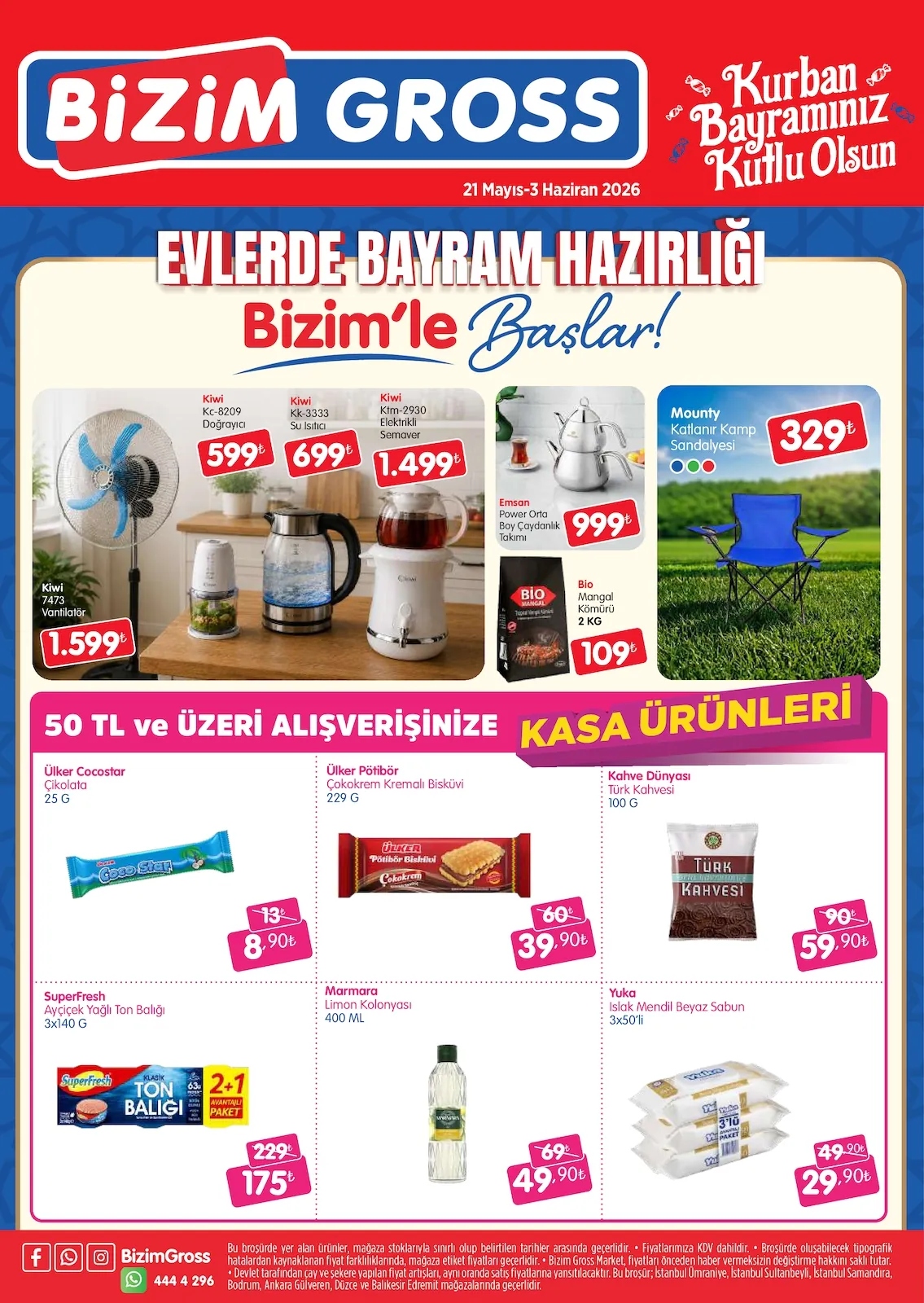 Bizim Bizim Gross 21 Mayıs 2026 Aktüel Kataloğu sayfa 4: Marmara Limon Kolonyasi 400 Ml, Superfresh Ayçiçek Yağli Ton Baligi 3X140 G