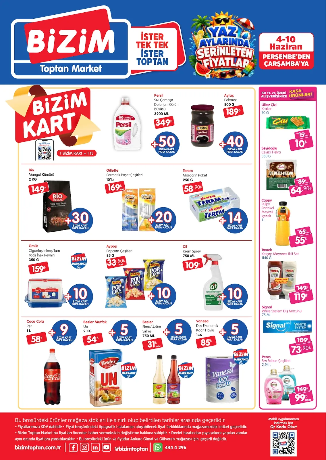 Bizim Bizim Toptan 4 Haziran 2026 Aktüel Kataloğu sayfa 2: Bio Mangal Kömürü 2 Kg, Ömür Olgunlaştırılmış Tam Yağlı İnek Peyniri 350 G