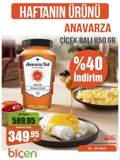 Biçen Market 10 Mart 2026 Aktüel Kataloğu10 Mart - 16 Mart