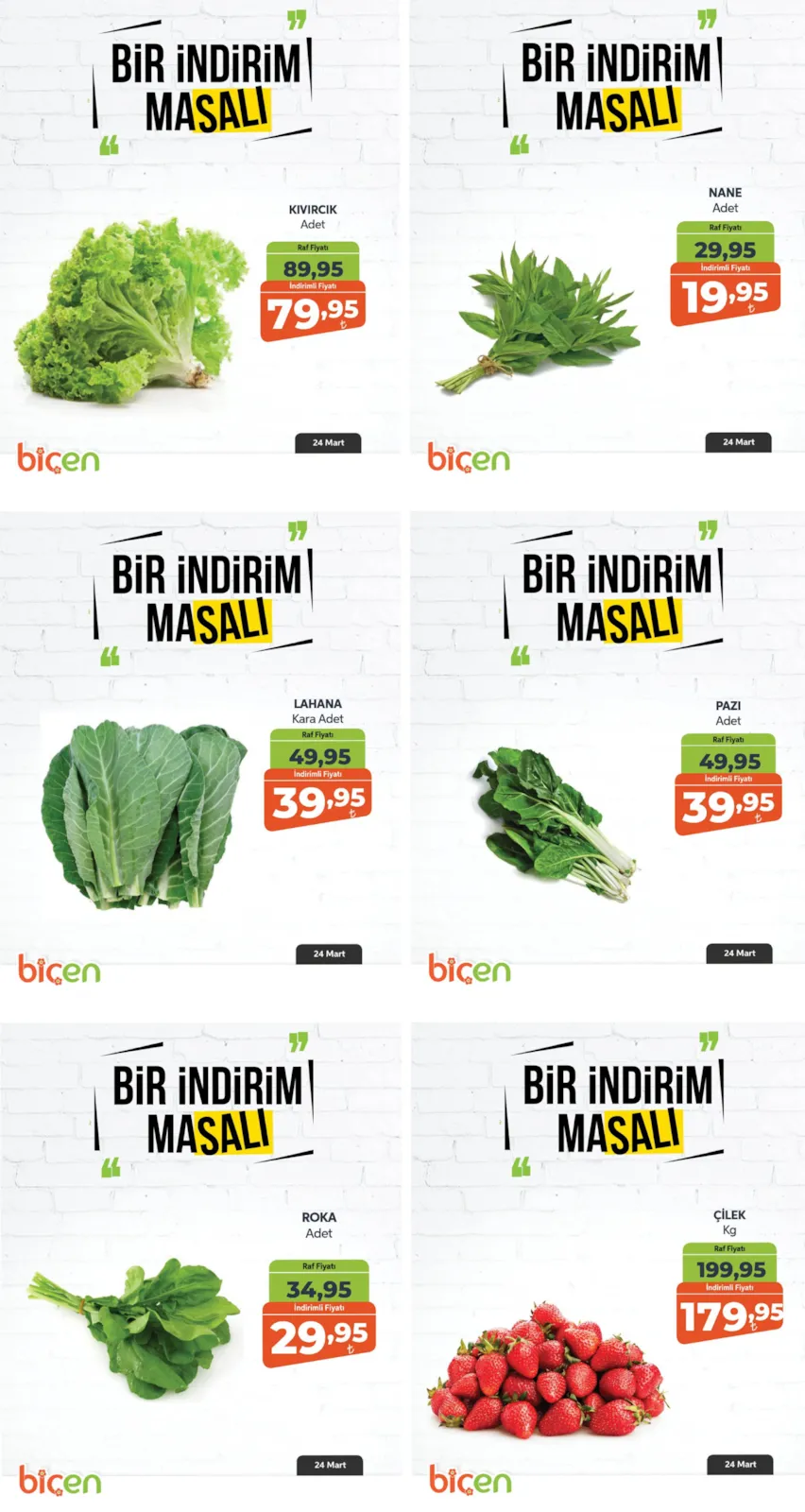 Biçen Biçen Market 24 Mart 2026 Aktüel Kataloğu sayfa 2: Kıvırcık Adet, Lahana Kara Adet