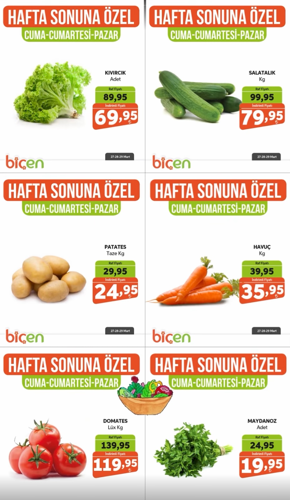 Biçen Market 27 Mart 2026 Aktüel Kataloğu