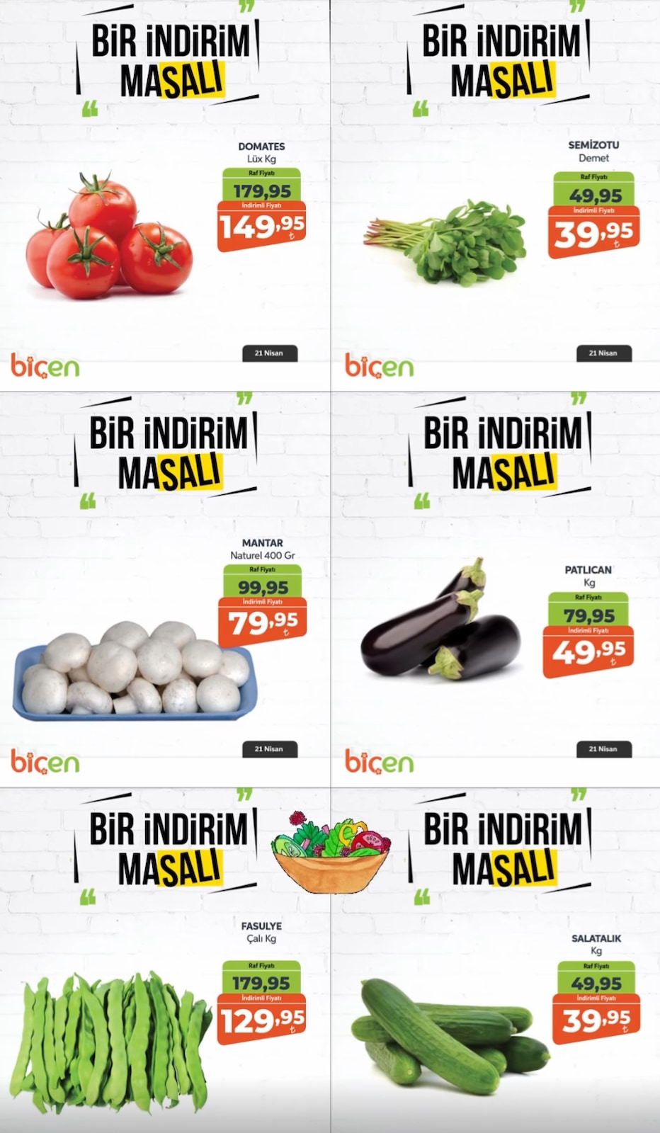 Biçen Market 21 Nisan 2026 Aktüel Kataloğu broşürü