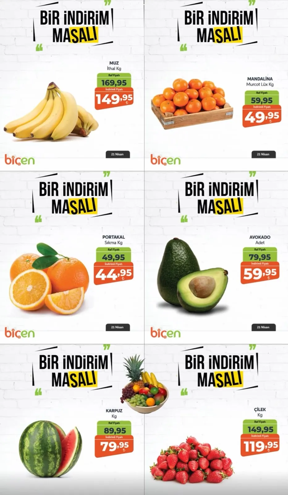 Biçen Biçen Market 21 Nisan 2026 Aktüel Kataloğu sayfa 3: Mandalina Murcot Lüx Kg, Avokado Adet