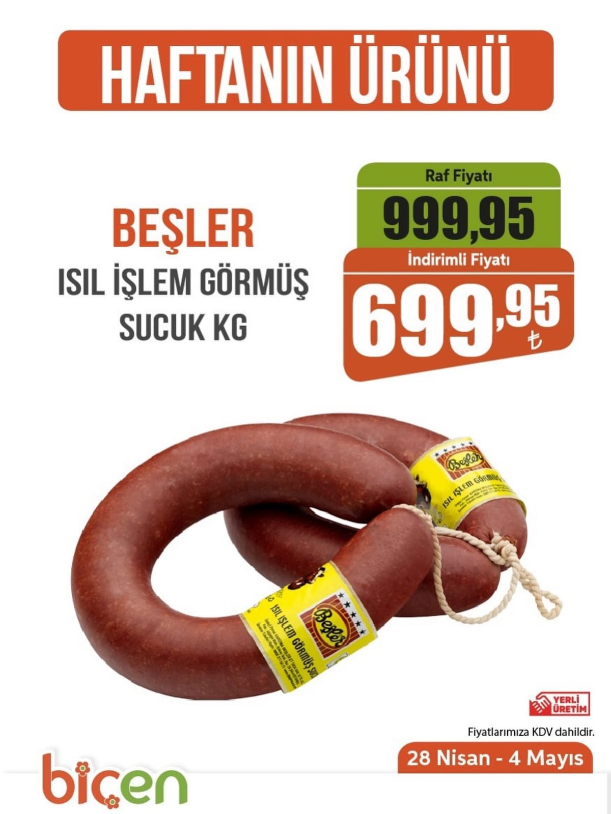 Biçen Market 28 Nisan 2026 Aktüel Kataloğu broşürü