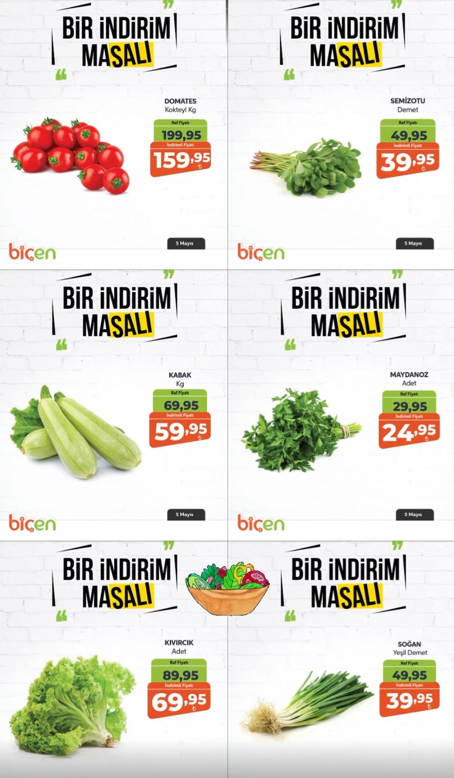 Biçen Market 5 Mayıs 2026 Aktüel Kataloğu Kapak Görseli