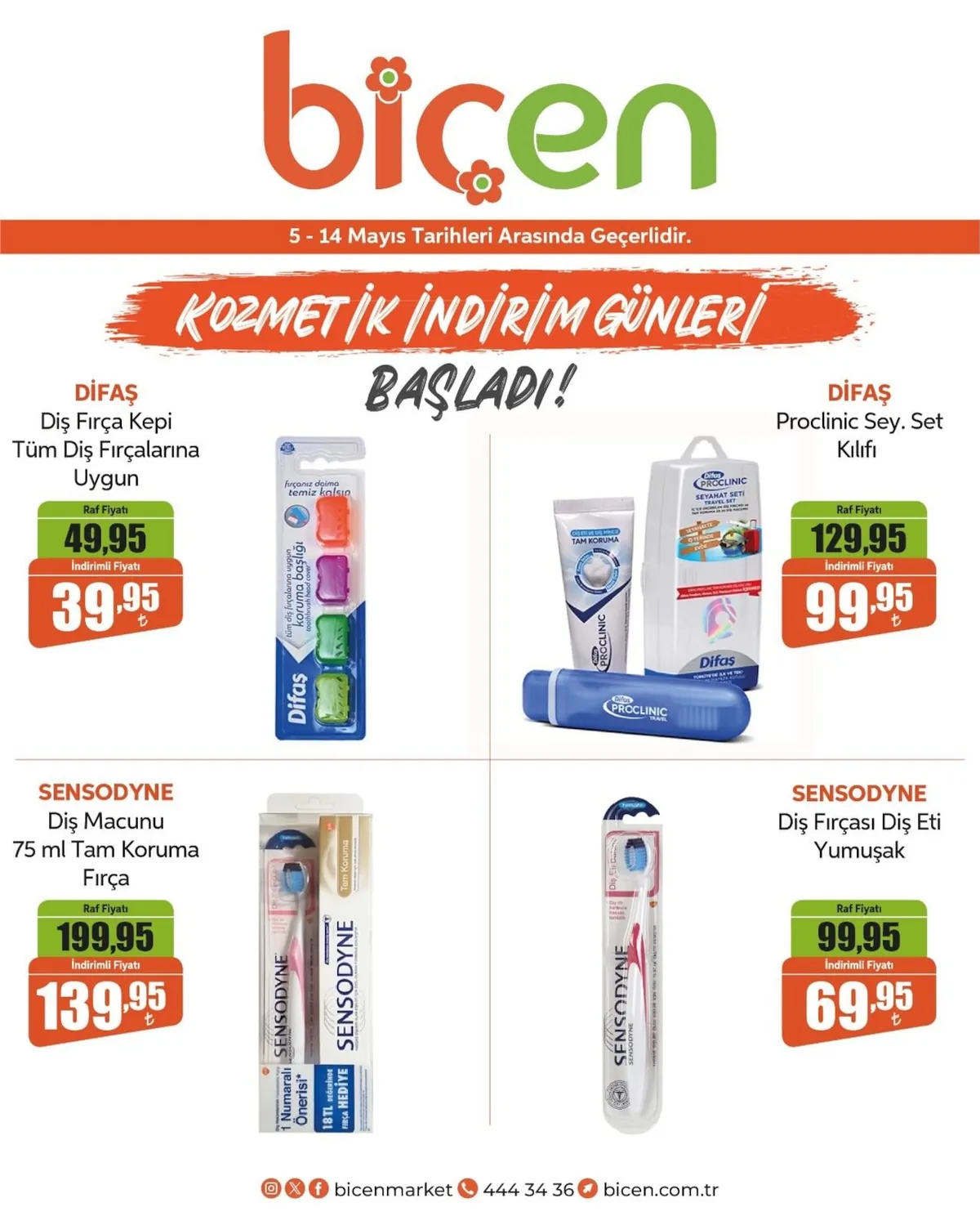 Biçen Biçen Market 5 Mayıs 2026 Aktüel Kataloğu sayfa 4: Sensodyne Diş Macunu 75 Ml Tam Koruma Fırça Hediye, Sensodyne Diş Macunu 75 Ml Tam Koruma
