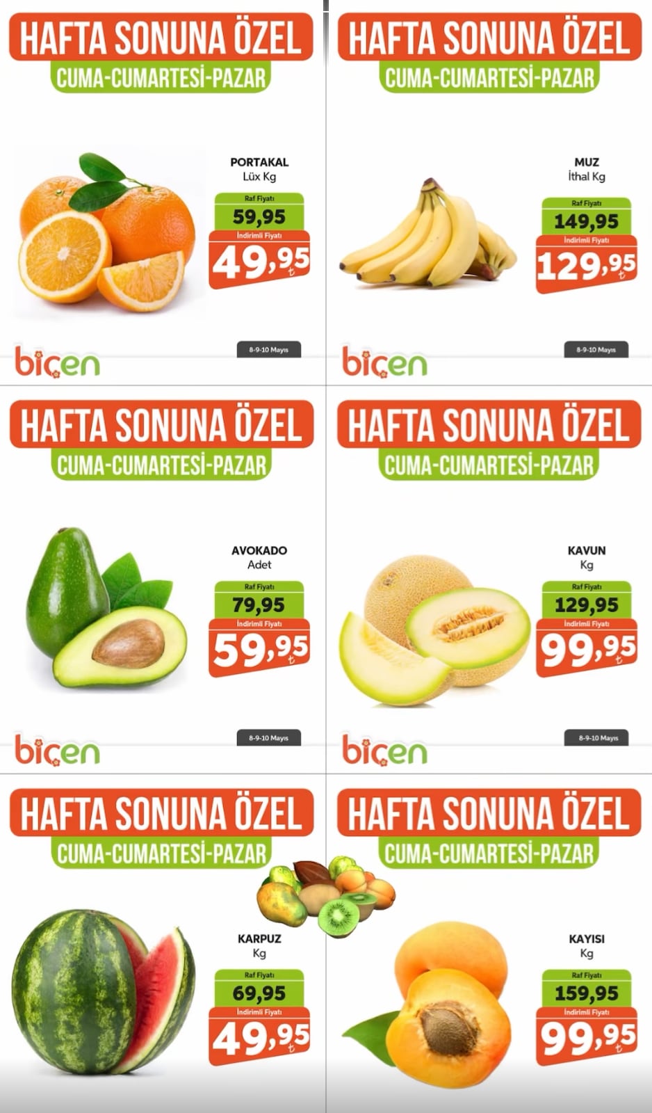 Biçen Market 8 Mayıs 2026 Aktüel Kataloğu Kapak Görseli