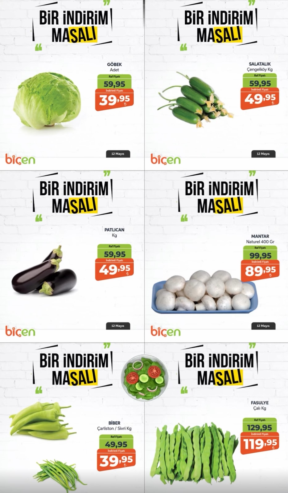 Biçen Market 12 Mayıs 2026 Aktüel Kataloğu broşürü