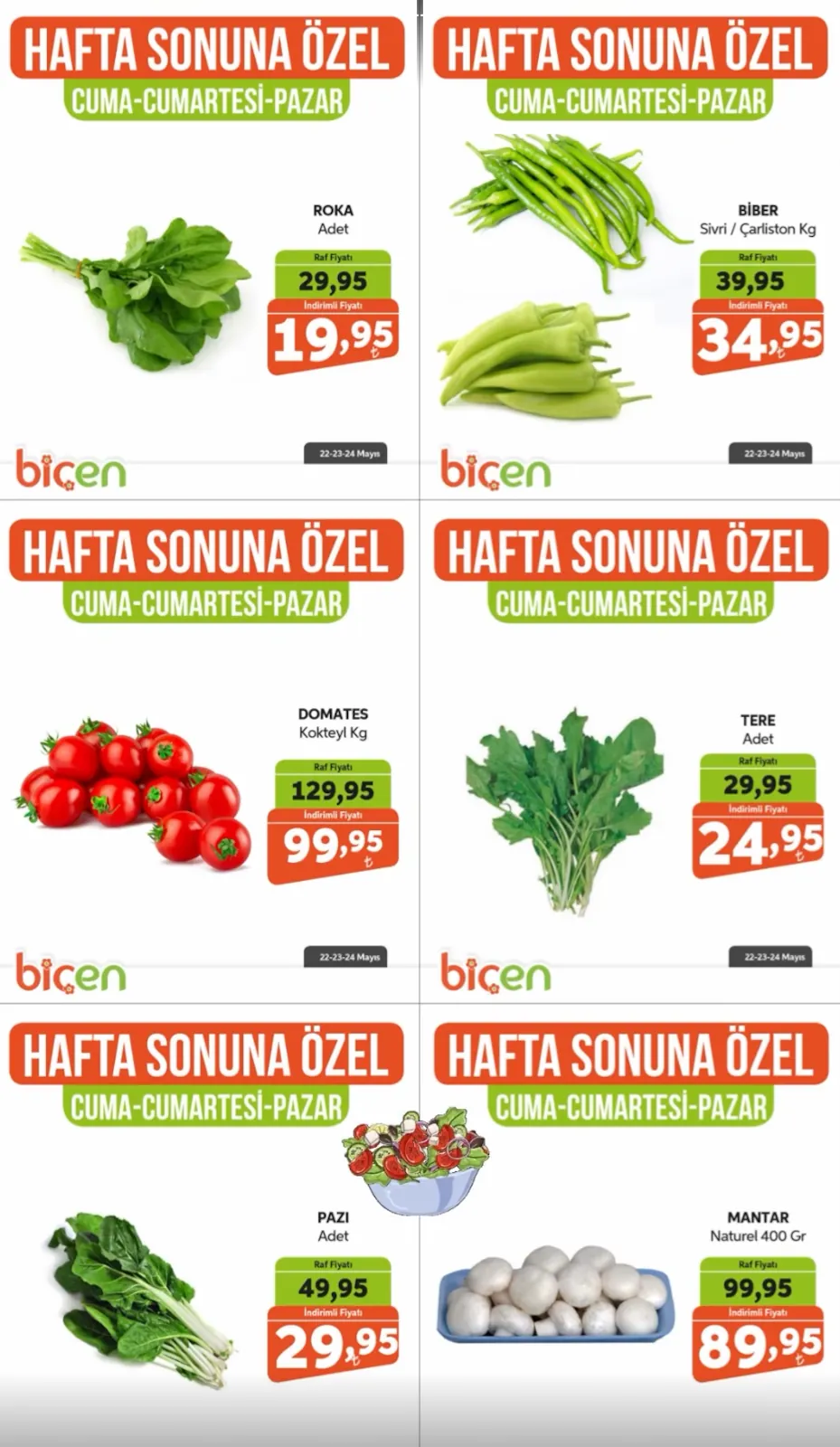 Biçen Biçen Market 22 Mayıs 2026 Aktüel Kataloğu sayfa 5: Roka Adet, Pazi Adet
