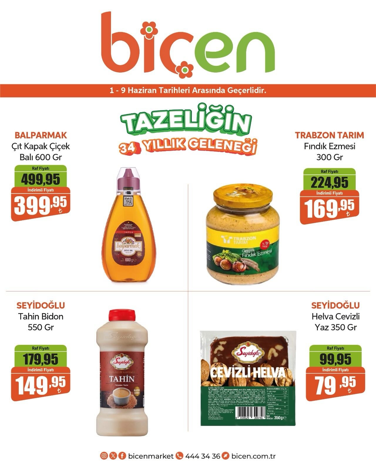 Biçen Market 1 Haziran 2026 Aktüel Kataloğu broşürü