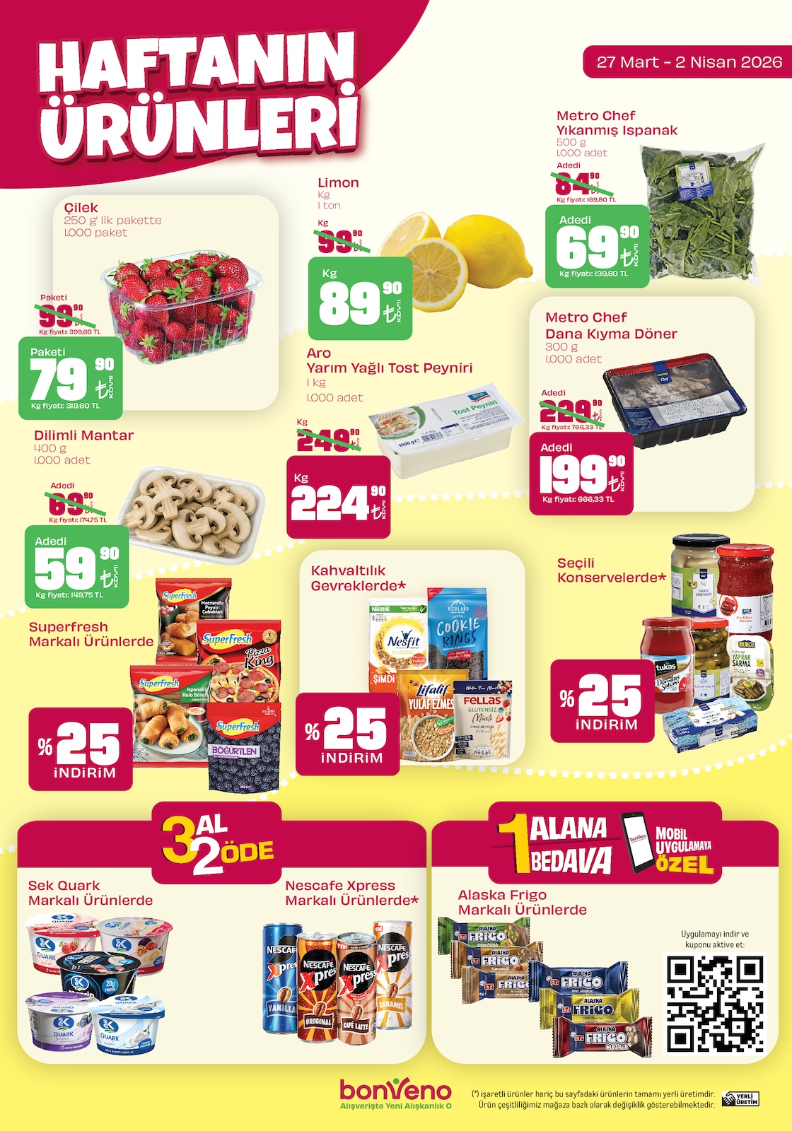Bonveno 27 Mart 2026 Aktüel Kataloğu broşürü