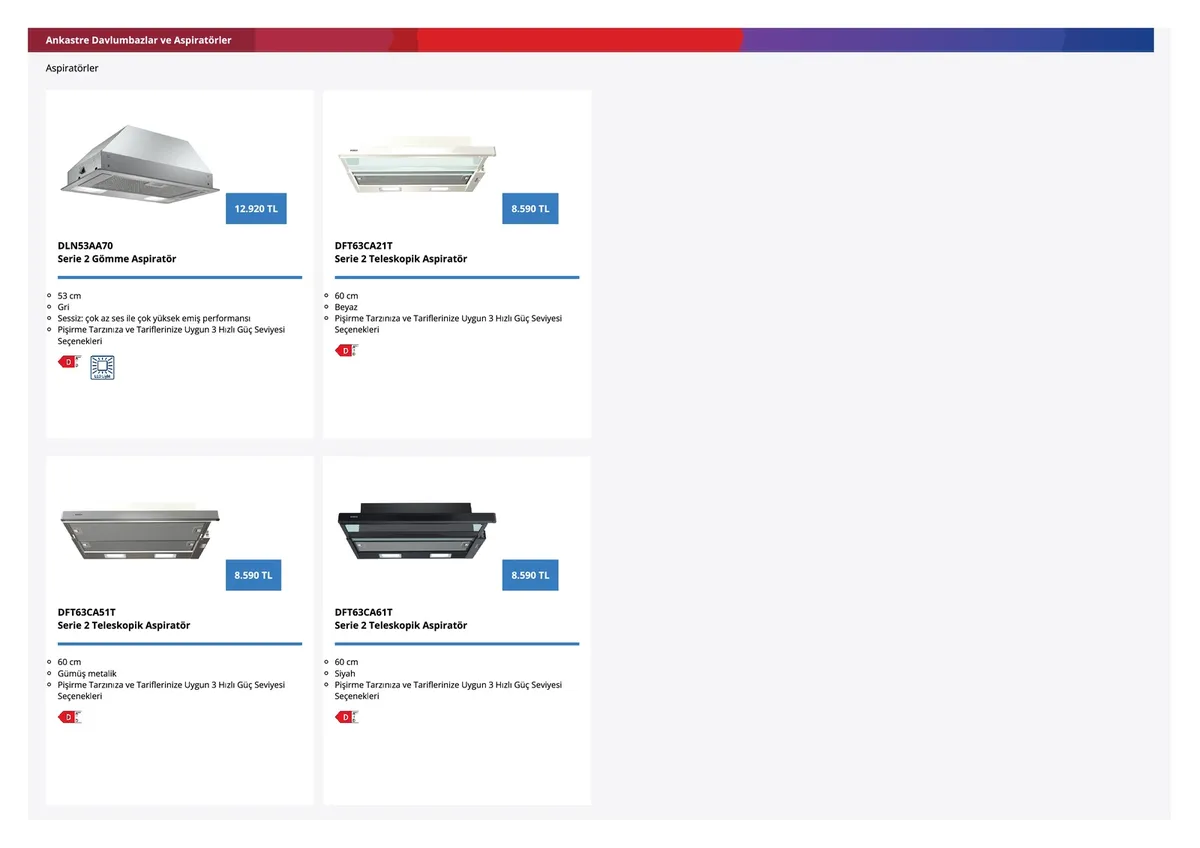 Bosch Bosch 4 Mart 2026 Aktüel Kataloğu sayfa 83: Dft63Ca51T Serie 2 Teleskopik Aspiratör
