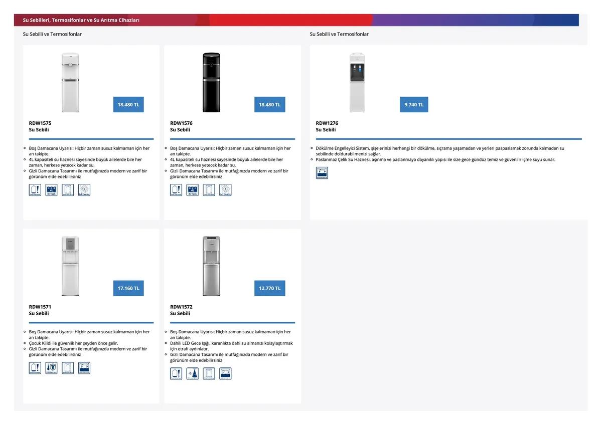 Bosch Bosch 4 Mart 2026 Aktüel Kataloğu sayfa 84: Rdw1571 Su Sebili