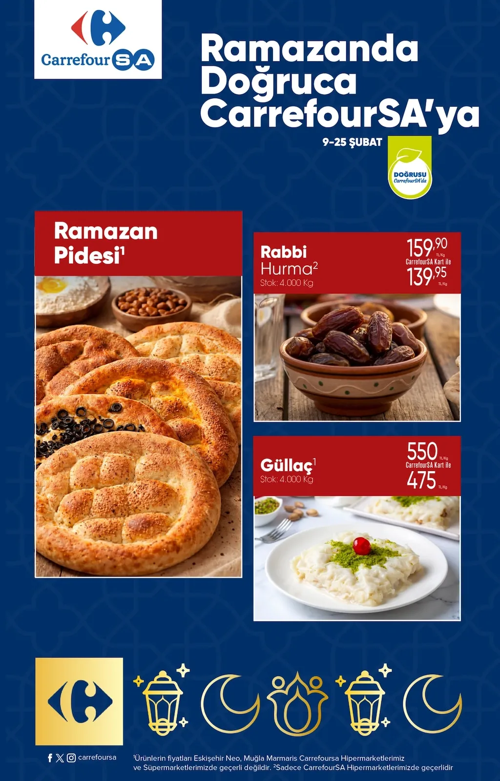 CarrefourSA CarrefourSA 9 Şubat 2026 Aktüel Kataloğu sayfa 1: Rabbi Hurma, Güllaç