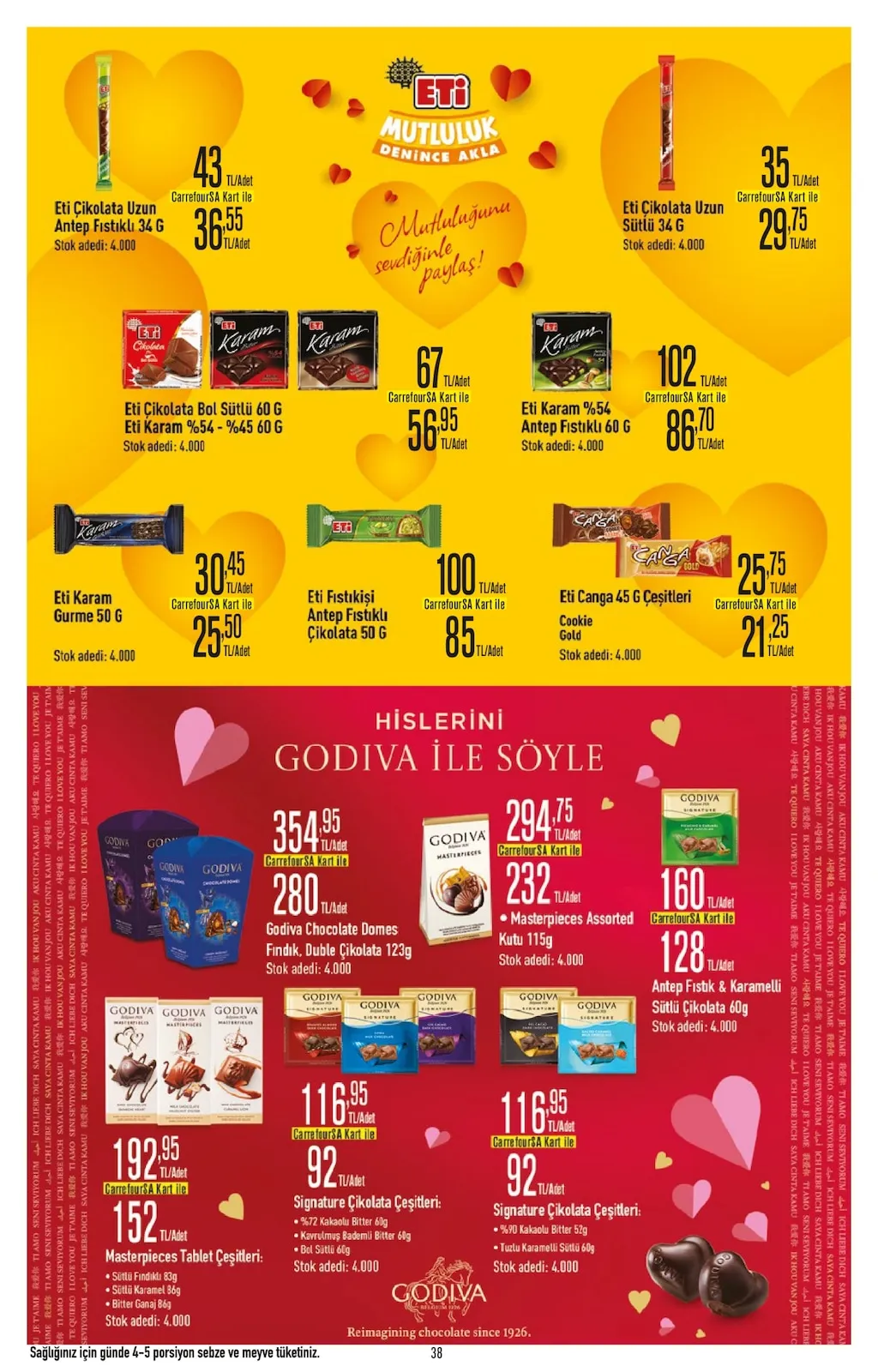 CarrefourSA CarrefourSA 9 Şubat 2026 Aktüel Kataloğu sayfa 38: Eti Canga 45 G Çeşitleri, Eti Karam Gurme 50 G