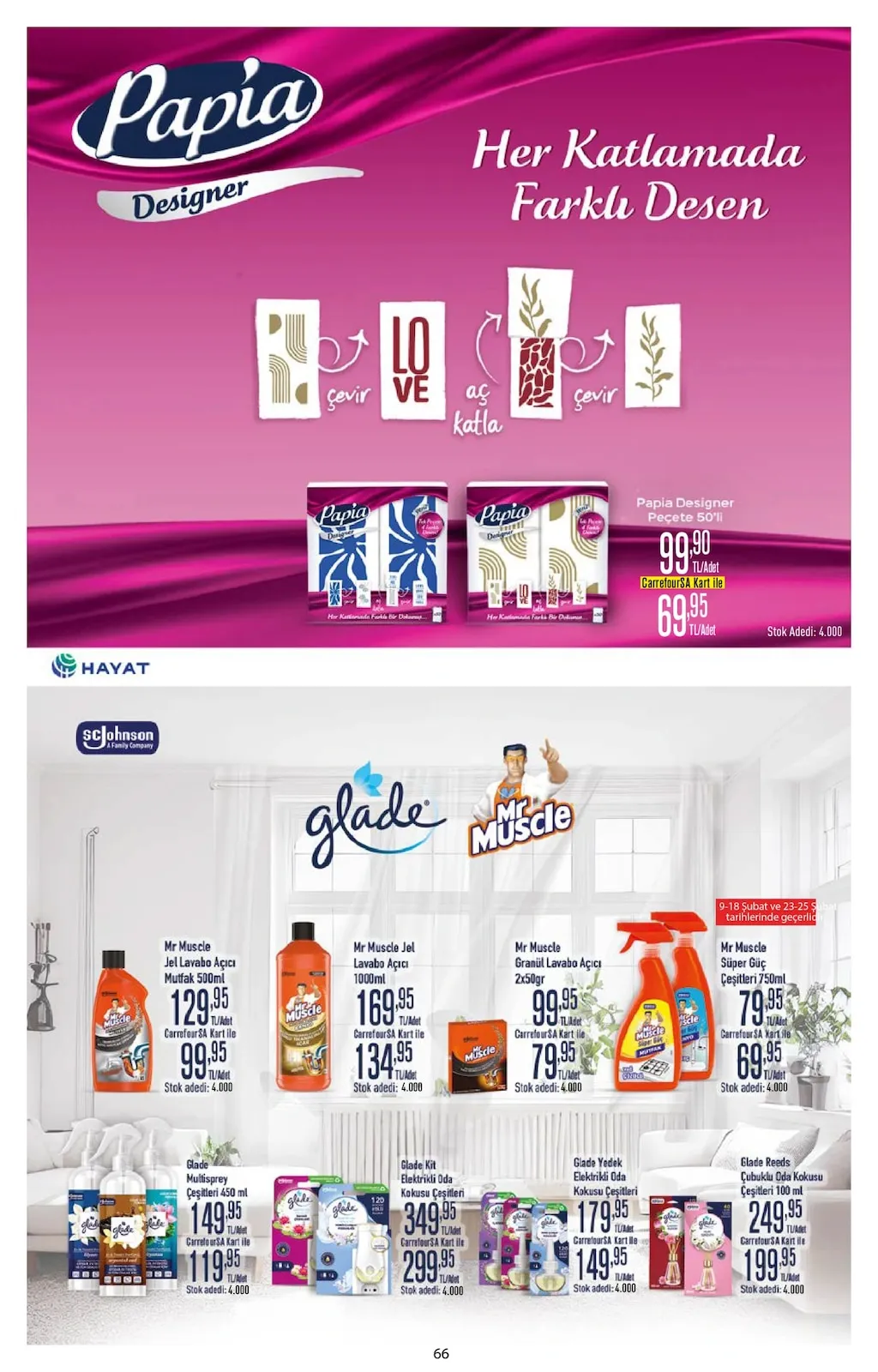 CarrefourSA CarrefourSA 9 Şubat 2026 Aktüel Kataloğu sayfa 66: Mr Muscle Jel Lavabo Açıcı 500Ml, Mr Muscle Jel Lavabo Açıcı 1000Ml