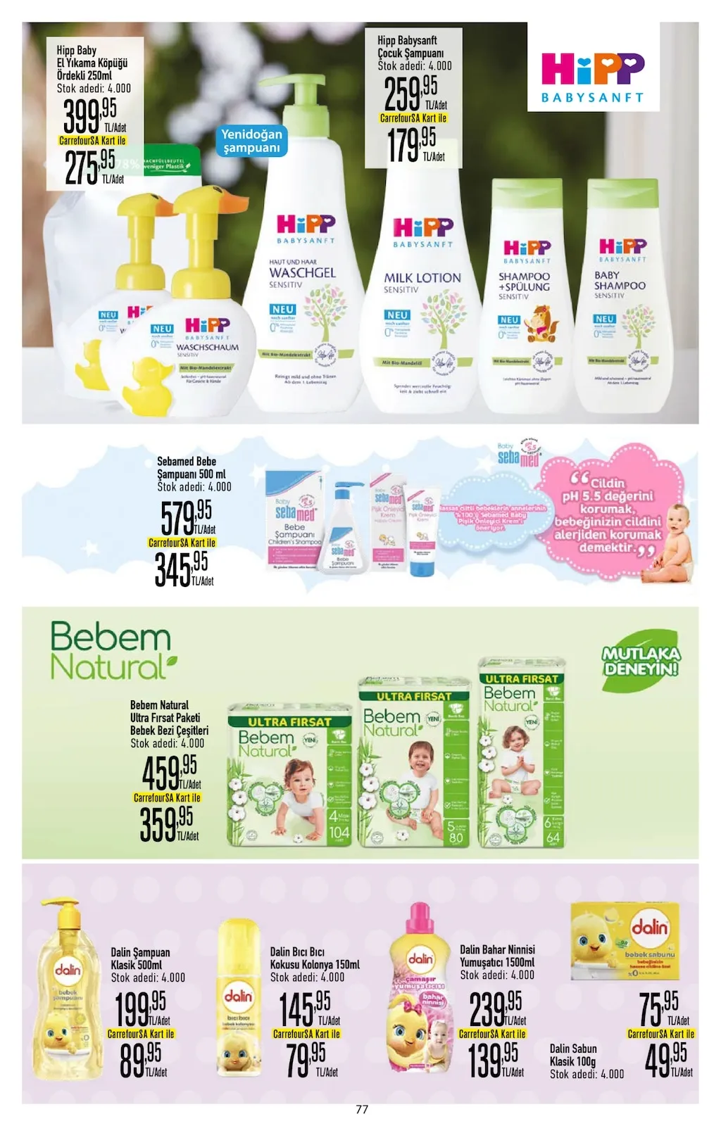 CarrefourSA CarrefourSA 9 Şubat 2026 Aktüel Kataloğu sayfa 77: Dalin Bahar Ninnisi Yumuşatıcı 1500Ml, Dalin Sabun Klasik 100G