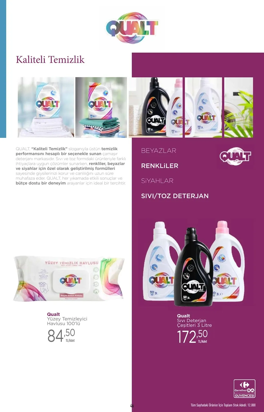 CarrefourSA CarrefourSA 26 Şubat 2026 Aktüel Kataloğu sayfa 46: Baby Turco Islak Havlu Çeşitleri 90'Lı, Sleepy Kişisel Bakım Havlusu 100 Adet