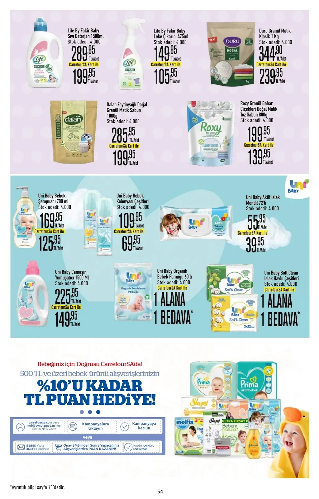 CarrefourSA CarrefourSA 26 Şubat 2026 Aktüel Kataloğu sayfa 54: Solo Bambu Katkılı Kağıt Havlu 1=8 Rulo, Vernel 3 Litre Çeşitleri