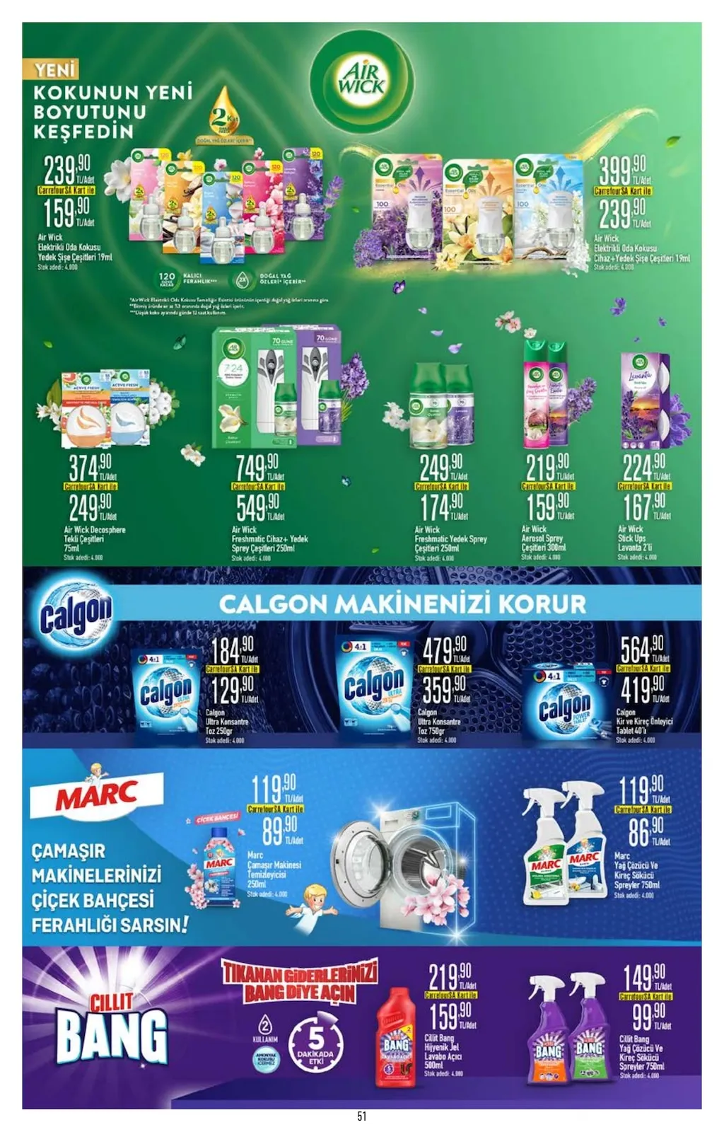 CarrefourSA CarrefourSA 23 Mart 2026 Aktüel Kataloğu sayfa 51: Air Wick Freshmatic Cihaz + Yedek Sprey Çeşitleri 250Ml, Air Wick Decosphere Tekli Çeşitleri 75Ml