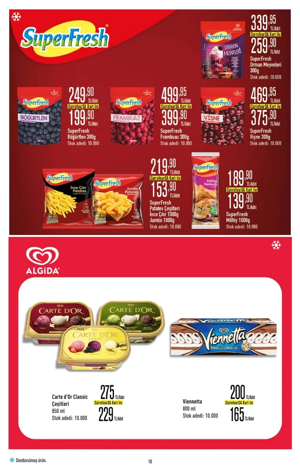 CarrefourSA CarrefourSA 9 Nisan 2026 Aktüel Kataloğu sayfa 10: Carte D'Or Classic Çeşitleri 850 Ml
