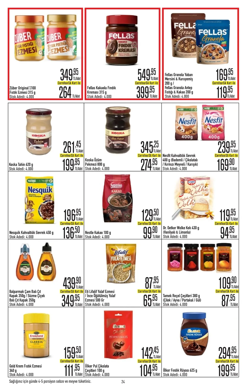 CarrefourSA CarrefourSA 22 Nisan 2026 Aktüel Kataloğu sayfa 24: Nestle Kakao 100 G, Eti Lifalif Yulaf Ezmesi 500 G