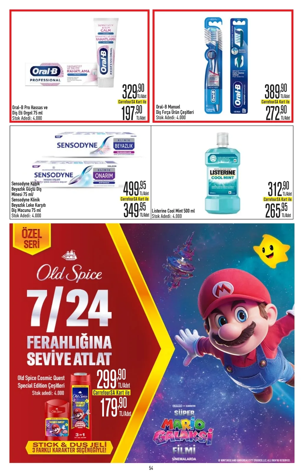 CarrefourSA CarrefourSA 22 Nisan 2026 Aktüel Kataloğu sayfa 54: Oral-B Manuel Diş Fırça Ürün Çeşitleri, Oral-B Pro Hassas Ve Diş Eti Orgini 75 Ml