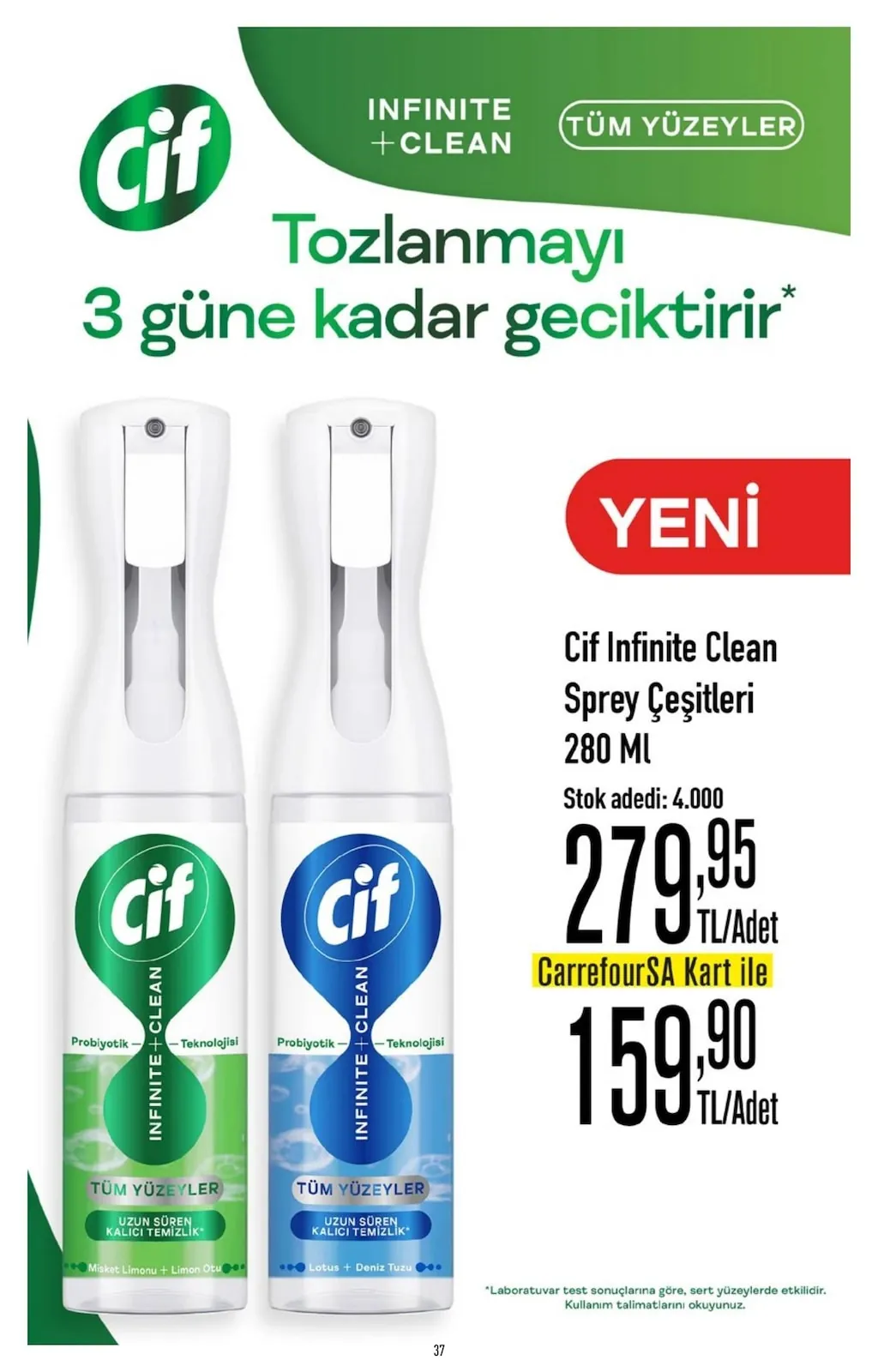 CarrefourSA CarrefourSA 7 Mayıs 2026 Aktüel Kataloğu sayfa 38: Cif Infinite Clean Sprey 280 Ml