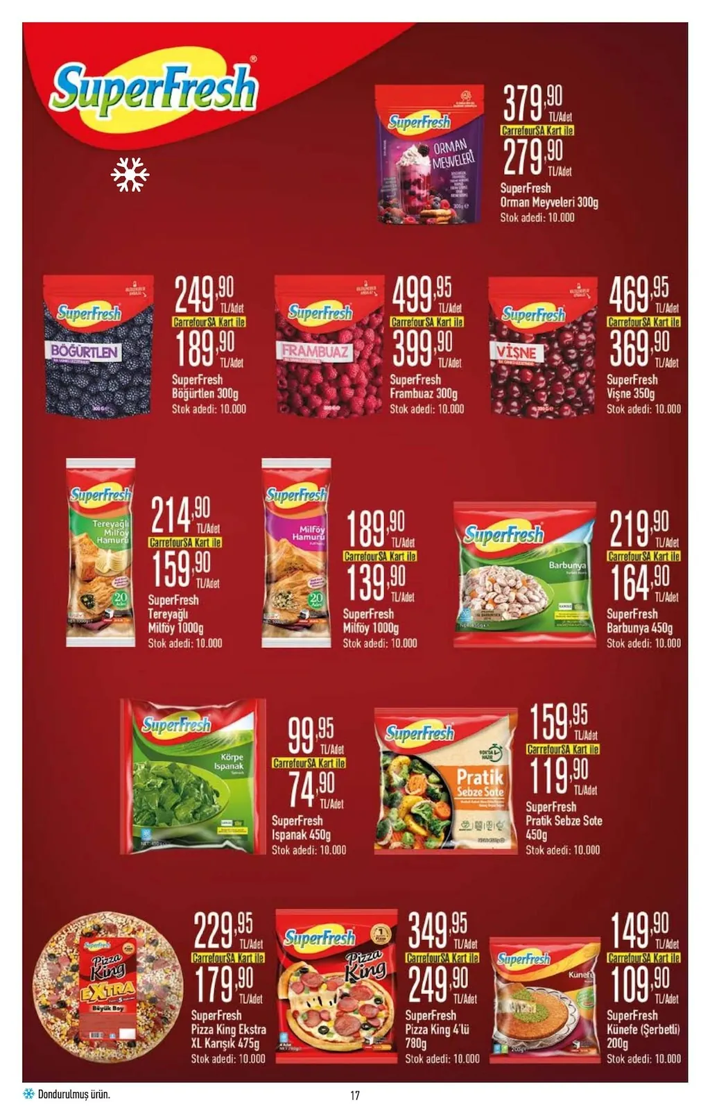 CarrefourSA CarrefourSA 18 Mayıs 2026 Aktüel Kataloğu sayfa 17: Superfresh Tereyağlı Milföy Hamuru 1000G, Superfresh Milföy Hamuru 1000G