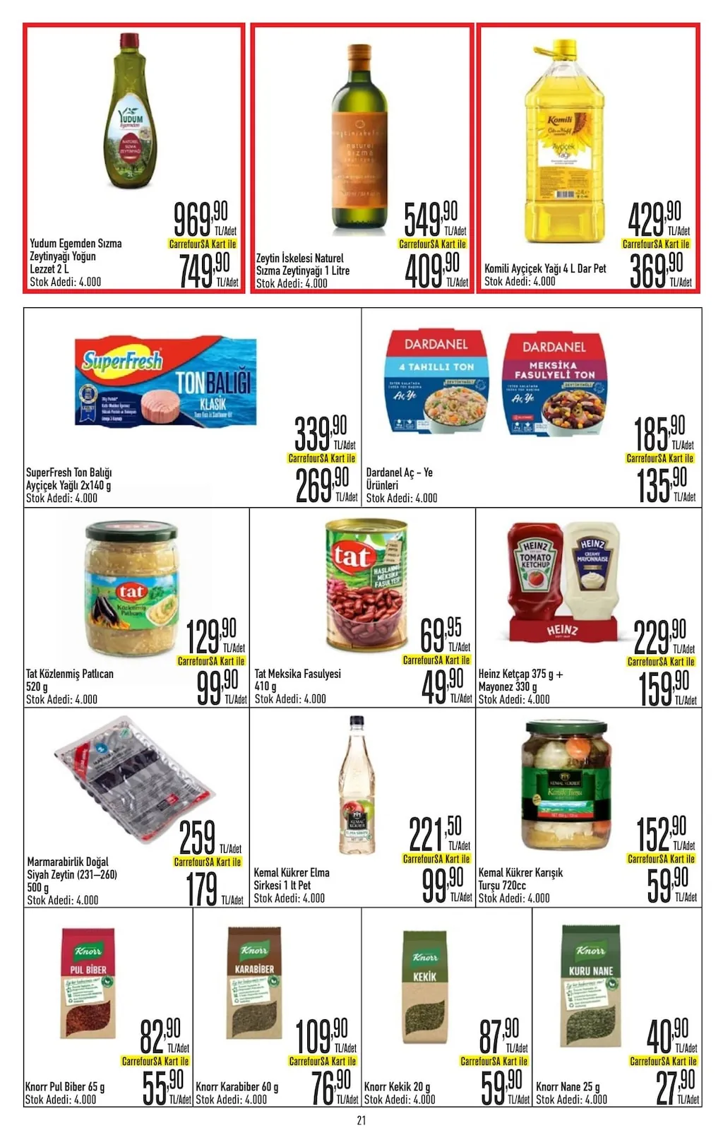 CarrefourSA CarrefourSA 18 Mayıs 2026 Aktüel Kataloğu sayfa 21: Kemal Kükrer Elma Sirkesi 1 Lt Pet, Kemal Kükrer Karışık Turşu 720Cc