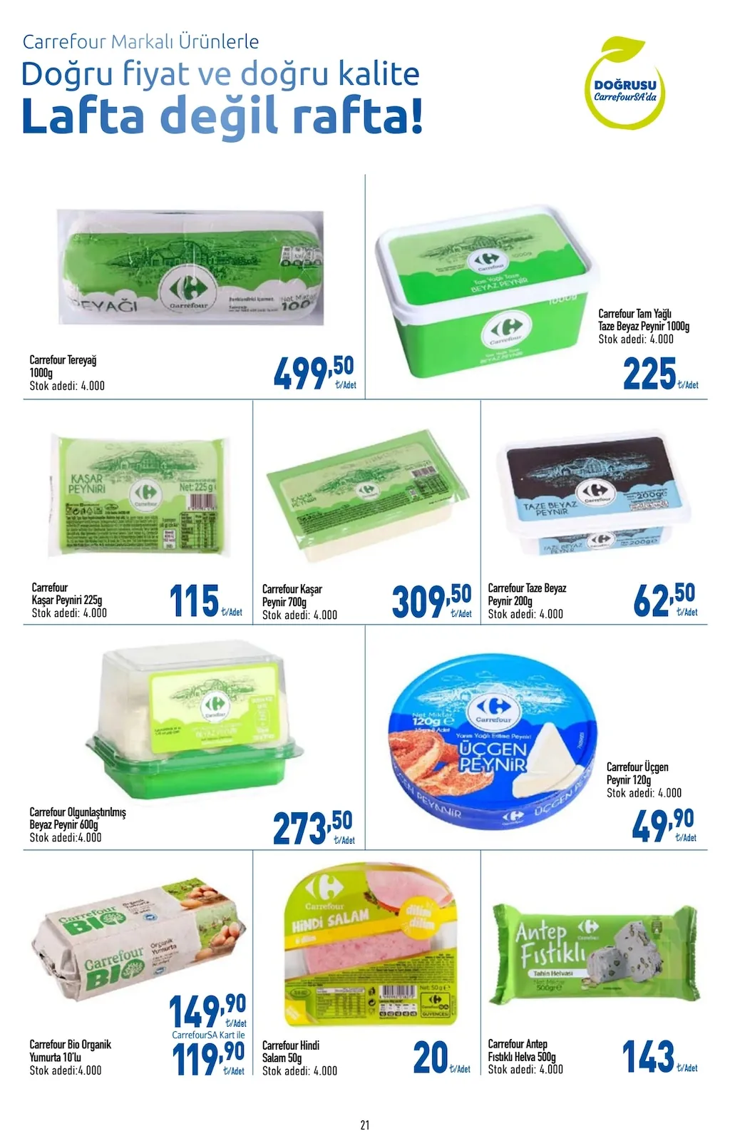 CarrefourSA CarrefourSA 1 Haziran 2026 Aktüel Kataloğu sayfa 21: Carrefour Kaşar Peynir 700G, Carrefour Taze Beyaz Peynir 200G