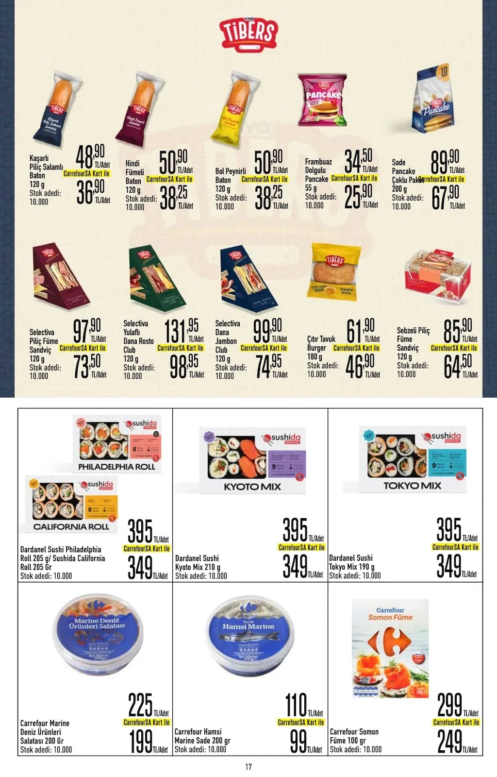 CarrefourSA CarrefourSA 11 Haziran 2026 Aktüel Kataloğu sayfa 17: Carrefour Hamsi Marine Sade 200 Gr, Carrefour Somon Füme 100 Gr