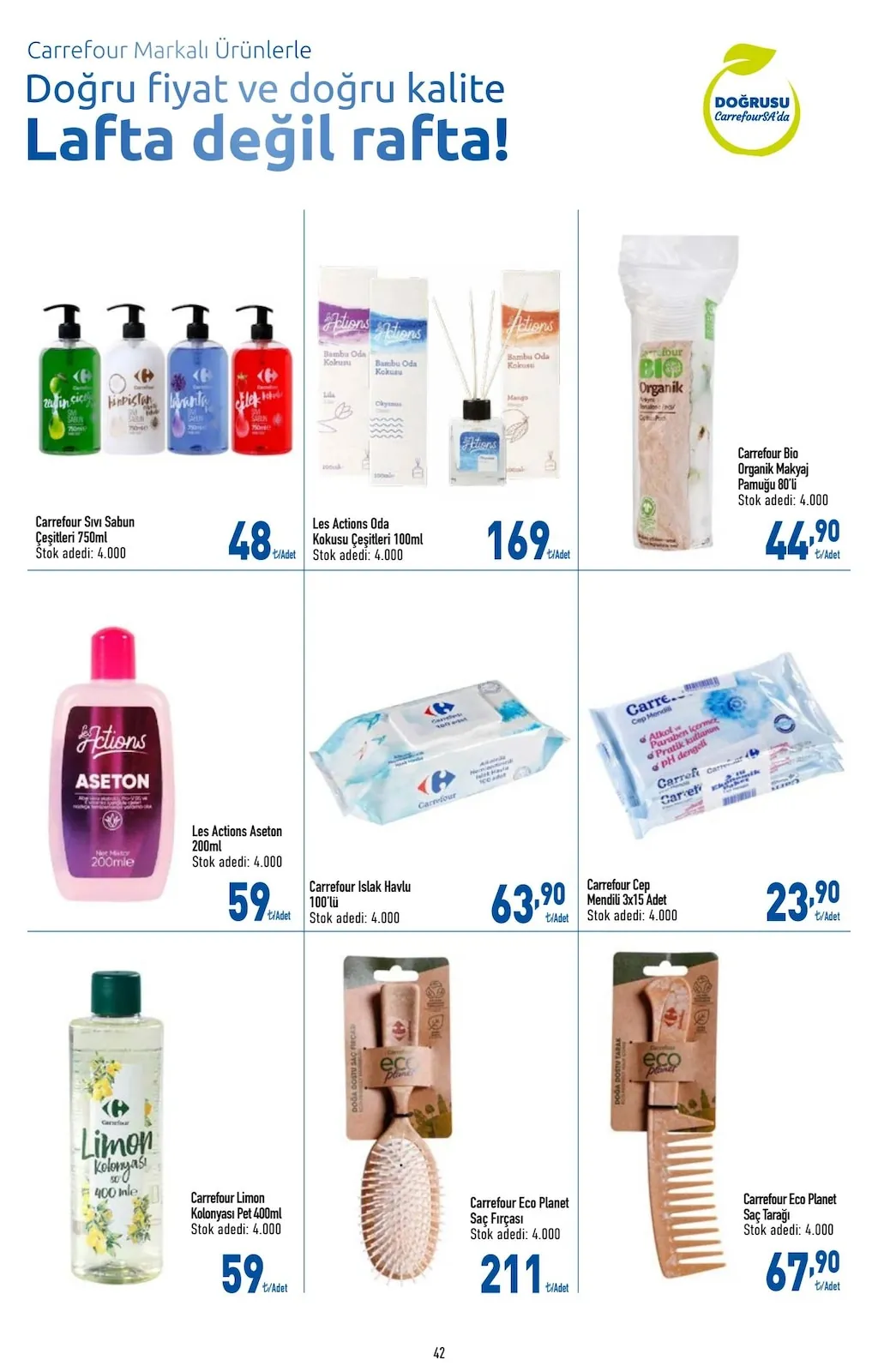 CarrefourSA CarrefourSA 11 Haziran 2026 Aktüel Kataloğu sayfa 43: Carrefour Islak Havlu 100 Adet, Carrefour Cep Mendil 3X15 Adet