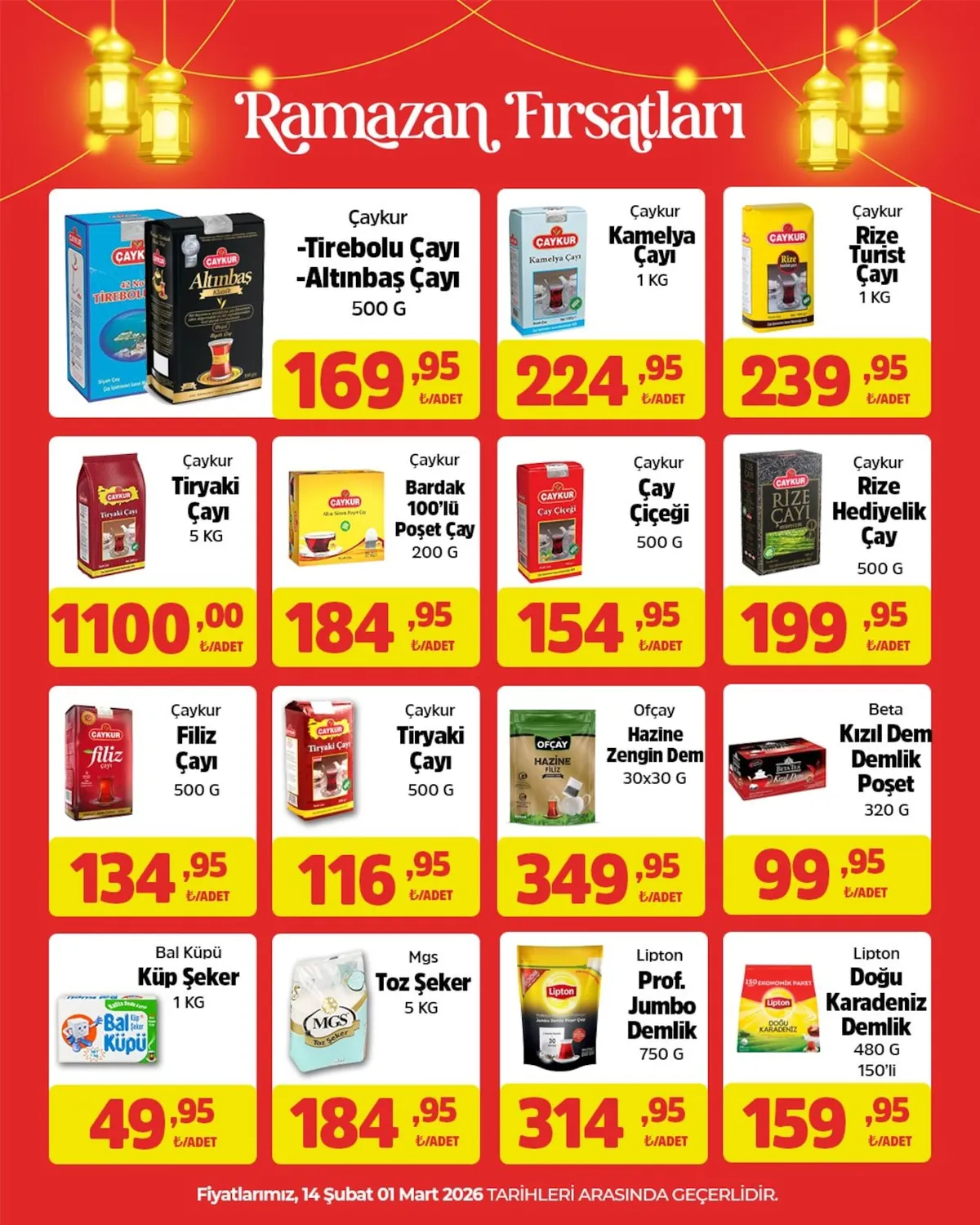 City City Gross 14 Şubat 2026 Aktüel Kataloğu sayfa 21: Ofçay Hazine Zengin Dem 30X30 G, Çaykur Rize Hediyelik Çay 500 G