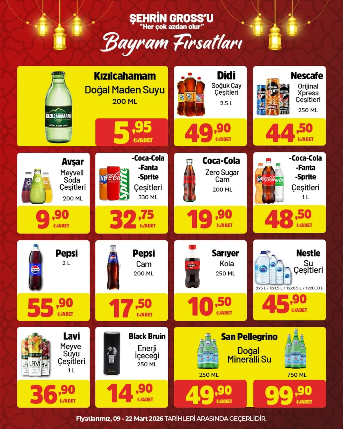 City City Gross 9 Mart 2026 Aktüel Kataloğu sayfa 6: Pepsi 2 L, Nestle Su Çeşitleri