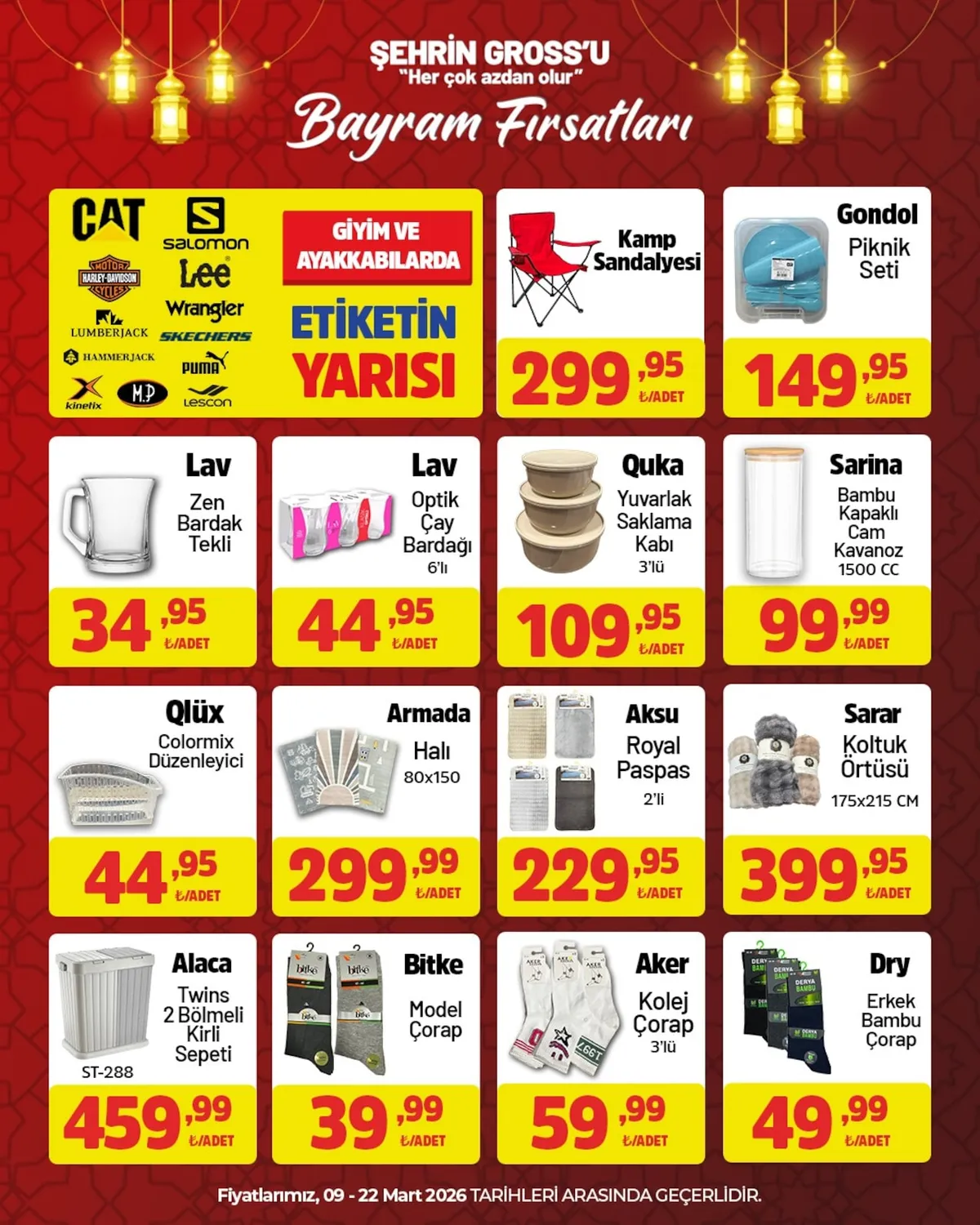 City City Gross 9 Mart 2026 Aktüel Kataloğu sayfa 9: Aksu Royal Paspas 2'Li, Lav Optik Çay Bardağı 6'Lı