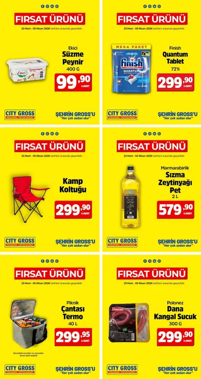 City Gross 23 Mart 2026 Aktüel Kataloğu broşürü