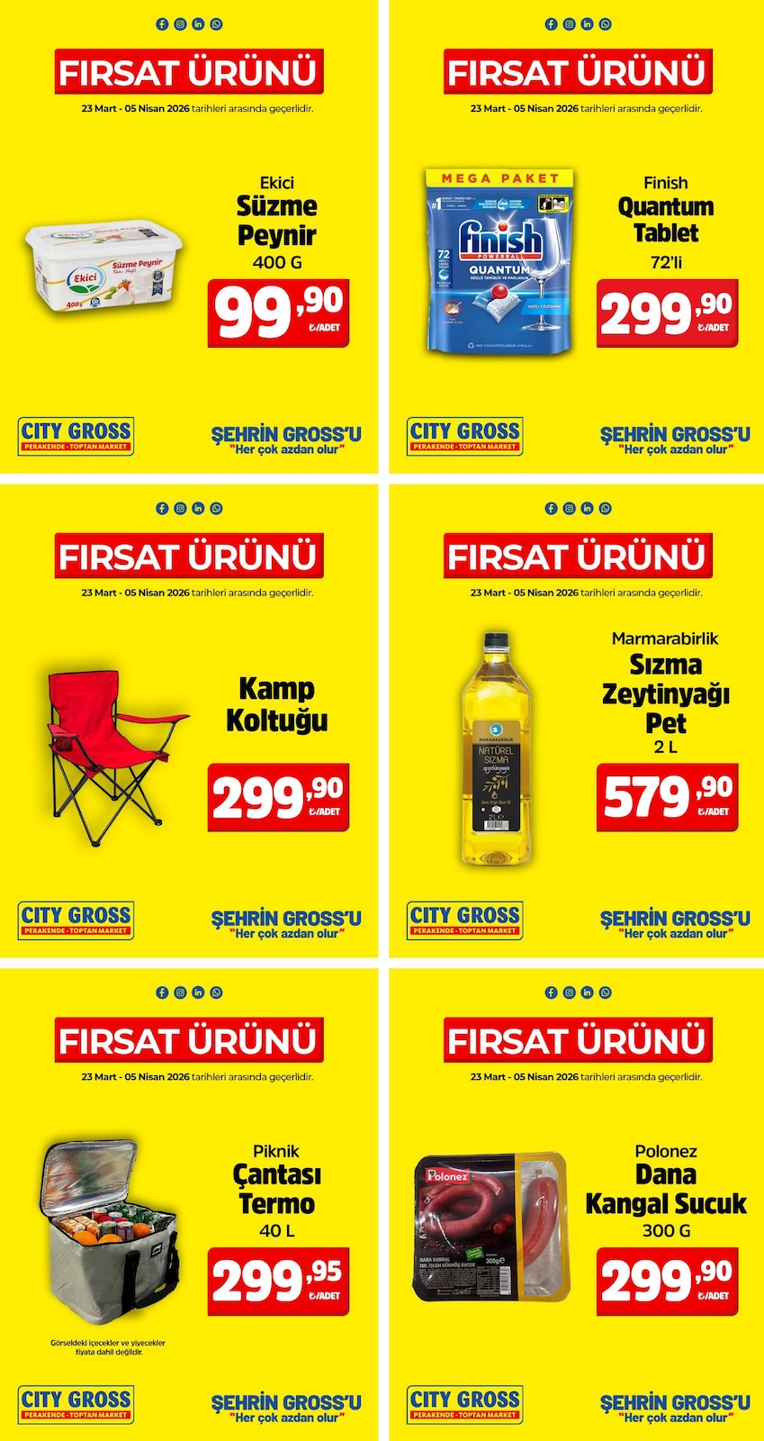 City Gross 23 Mart 2026 Aktüel Kataloğu broşürü