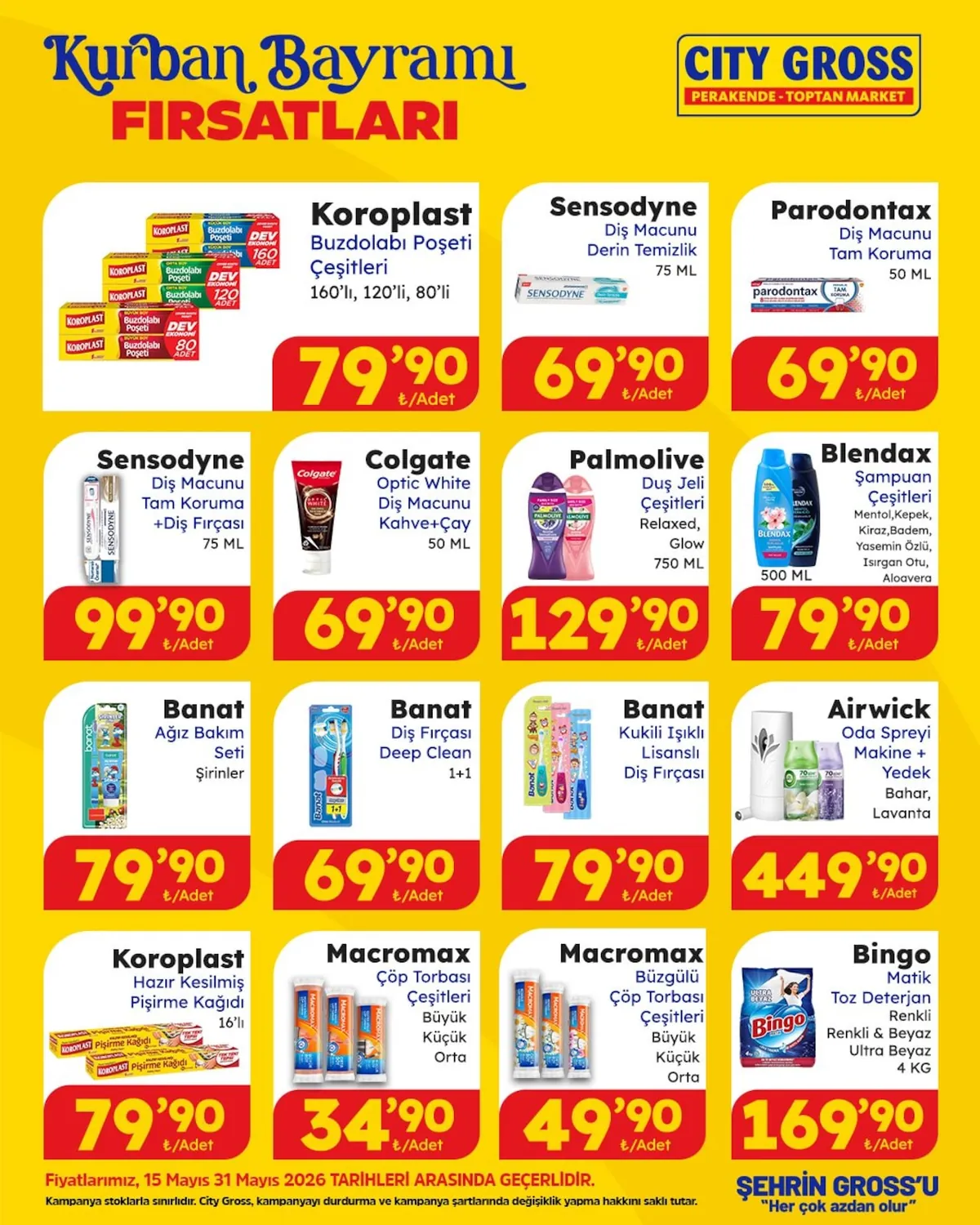 City City Gross 15 Mayıs 2026 Aktüel Kataloğu sayfa 12: Airwick Oda Spreyi Makine + Yedek Bahar, Lavanta, Palmolive Duş Jeli Çeşitleri Relaxed, Glow 750 Ml