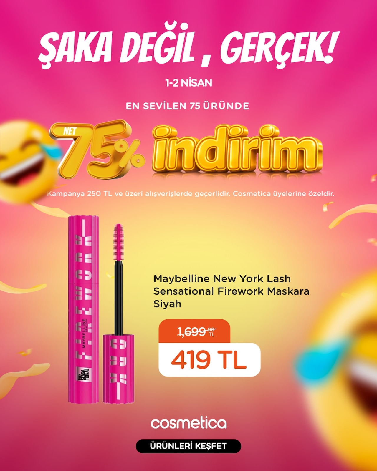 Cosmetica.com 1 Nisan 2026 Aktüel Kataloğu Kapak Görseli