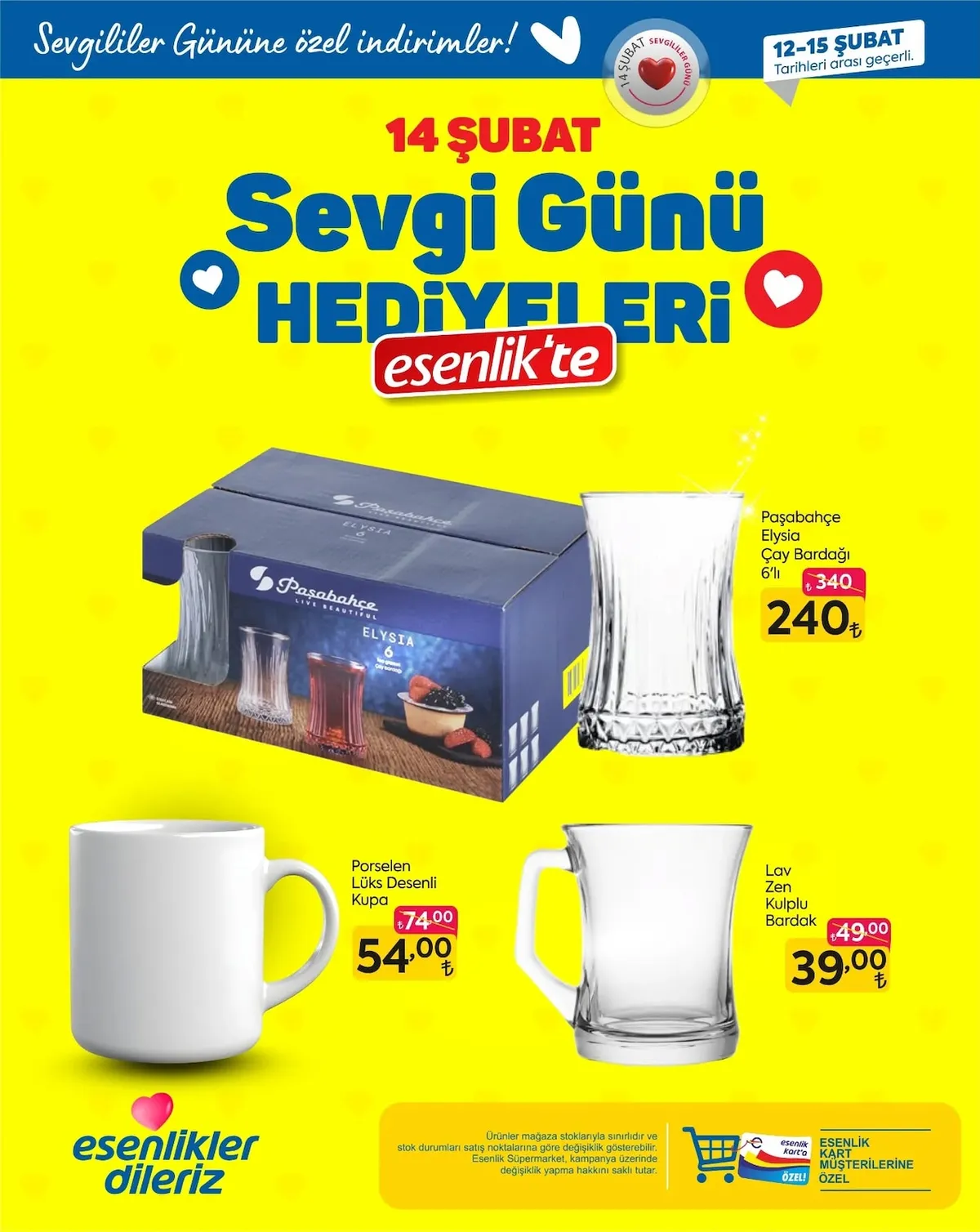 Esenlik Esenlik 12 Şubat 2026 Aktüel Kataloğu sayfa 2: Lav Zen Kulplu Bardak, Porselen Lüks Desenli Kupa
