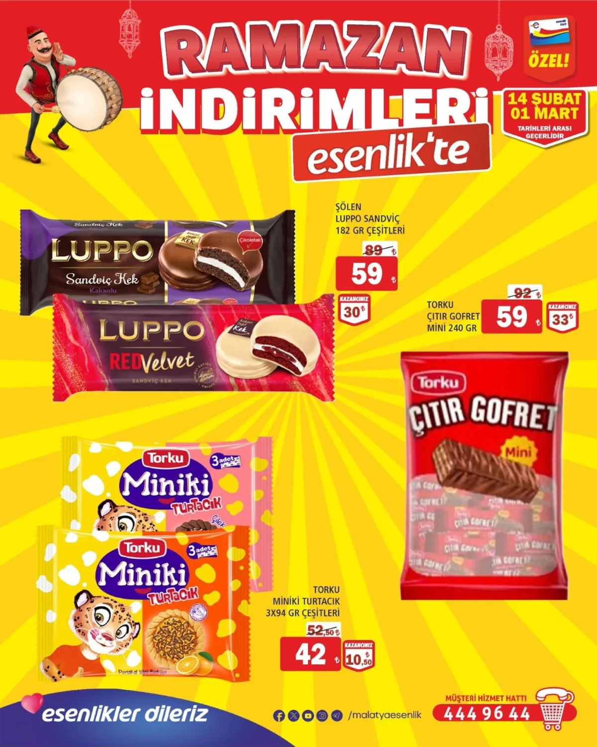 Esenlik Esenlik 14 Şubat 2026 Aktüel Kataloğu sayfa 19: Torku Çi̇Ti̇R Gofret Mi̇Ni̇ 240 Gr, Torku Çi̇Ti̇R Gofret Mi̇Ni̇ 240 Gr