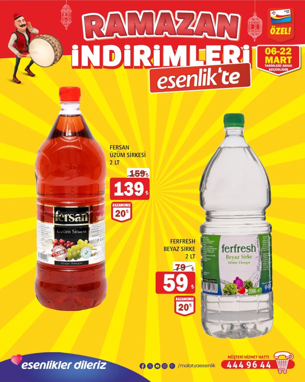 Esenlik Esenlik 6 Mart 2026 Aktüel Kataloğu sayfa 4: Ferfresh Beyaz Sirke 2 Lt, Fersan Üzüm Sirkesi 2 Lt