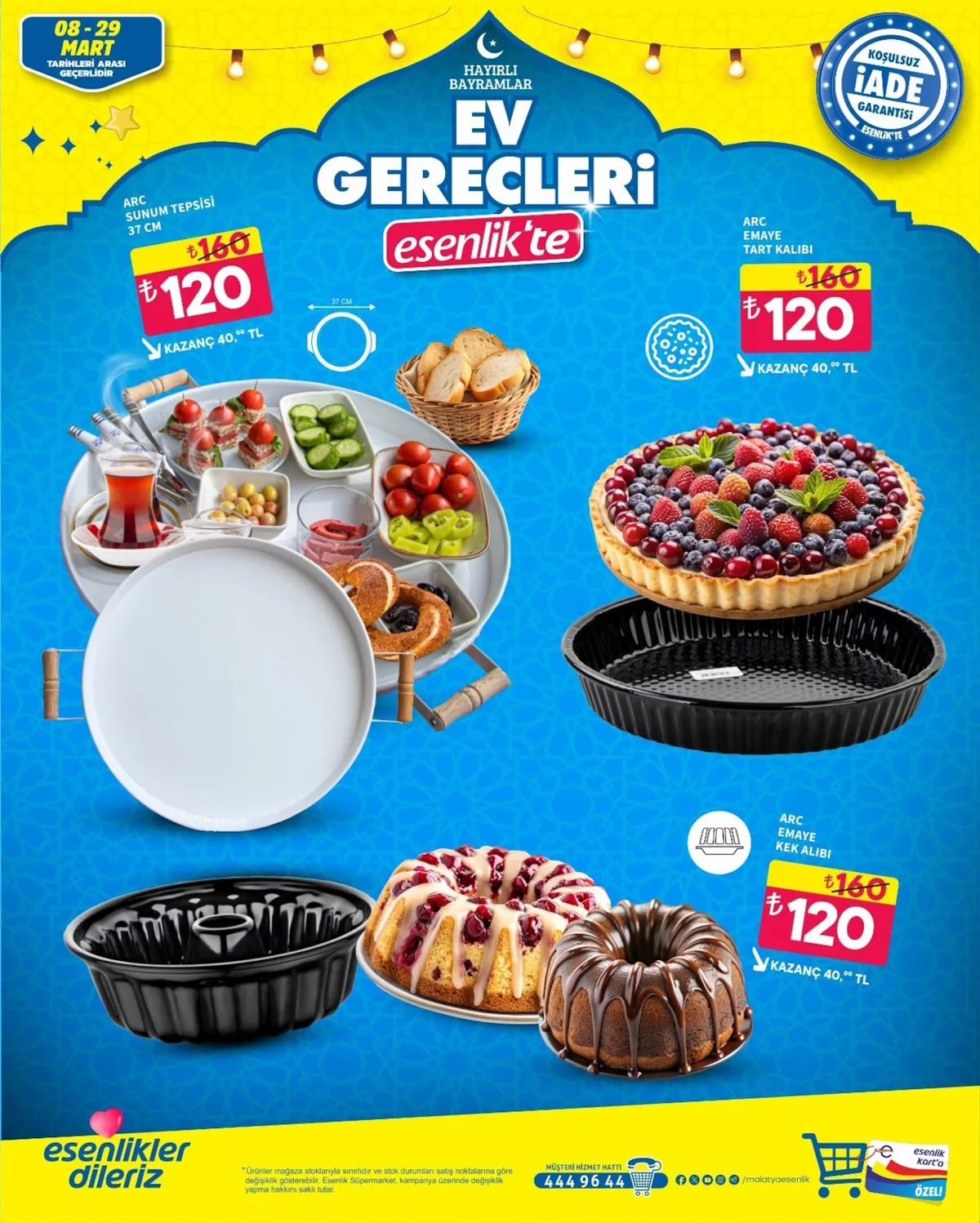 Esenlik Esenlik 8 Mart 2026 Aktüel Kataloğu sayfa 1: Arc Emaye Kek Alibi