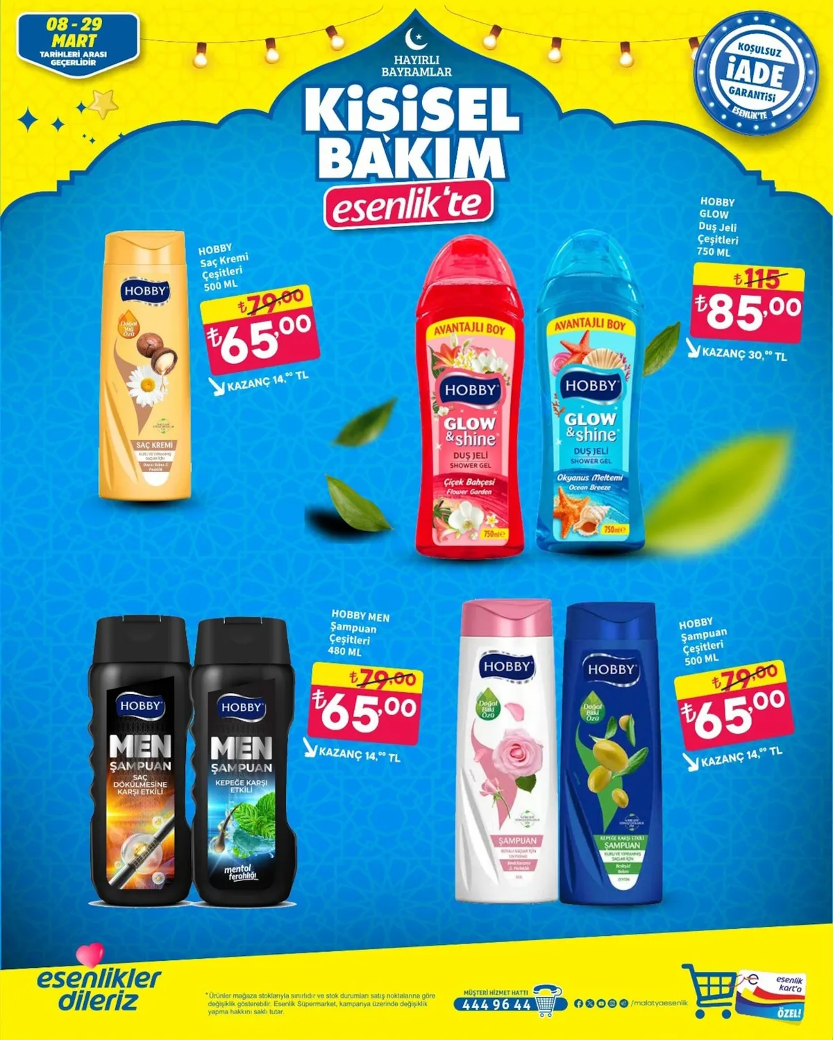 Esenlik Esenlik 8 Mart 2026 Aktüel Kataloğu sayfa 6: Hobby Saç Kremi Çeşitleri 500 Ml, Hobby Men Şampuan Çeşitleri 480 Ml