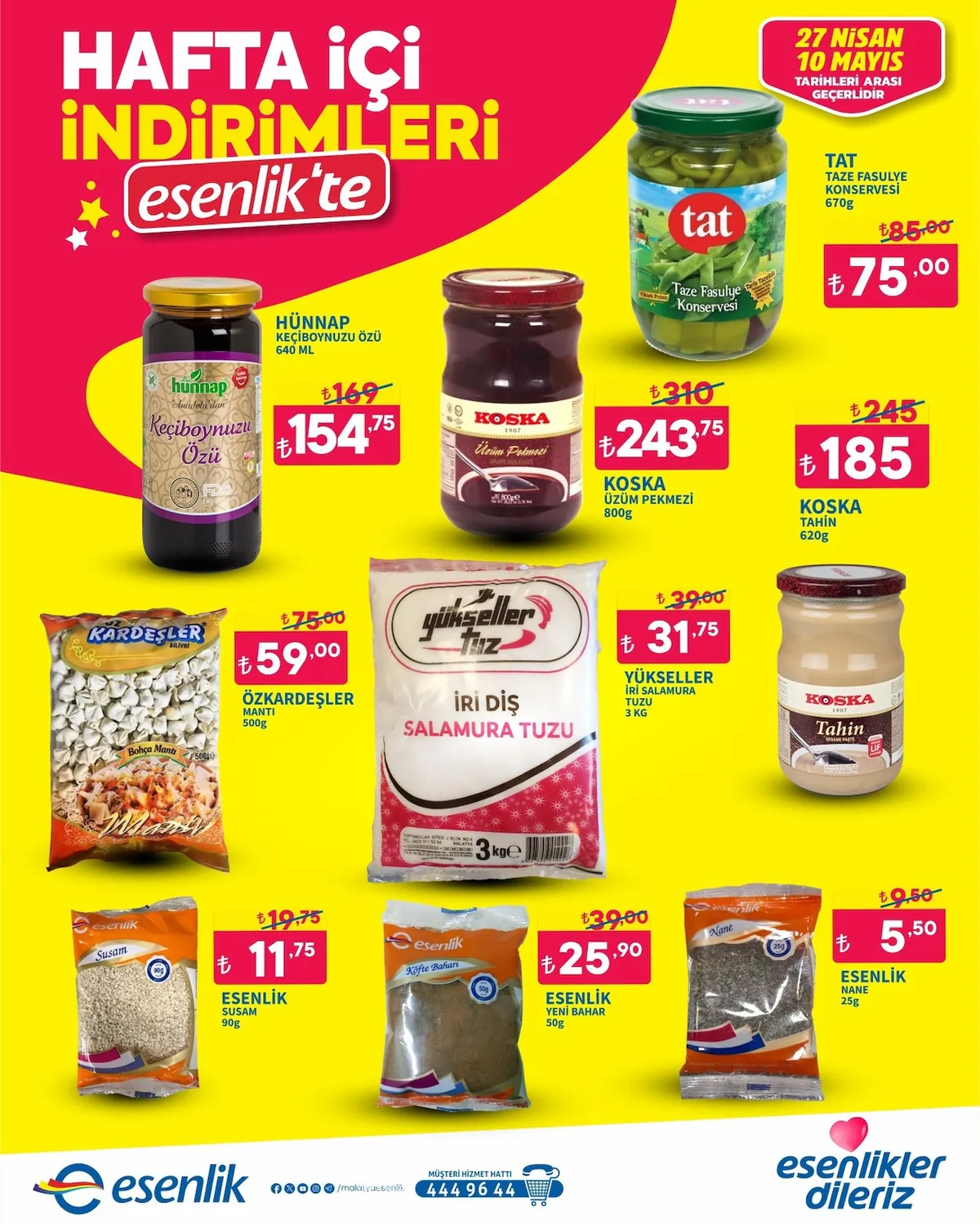 Esenlik Esenlik 27 Nisan 2026 Aktüel Kataloğu sayfa 2: Esenlik Nane 25G, Esenlik Susam 90G