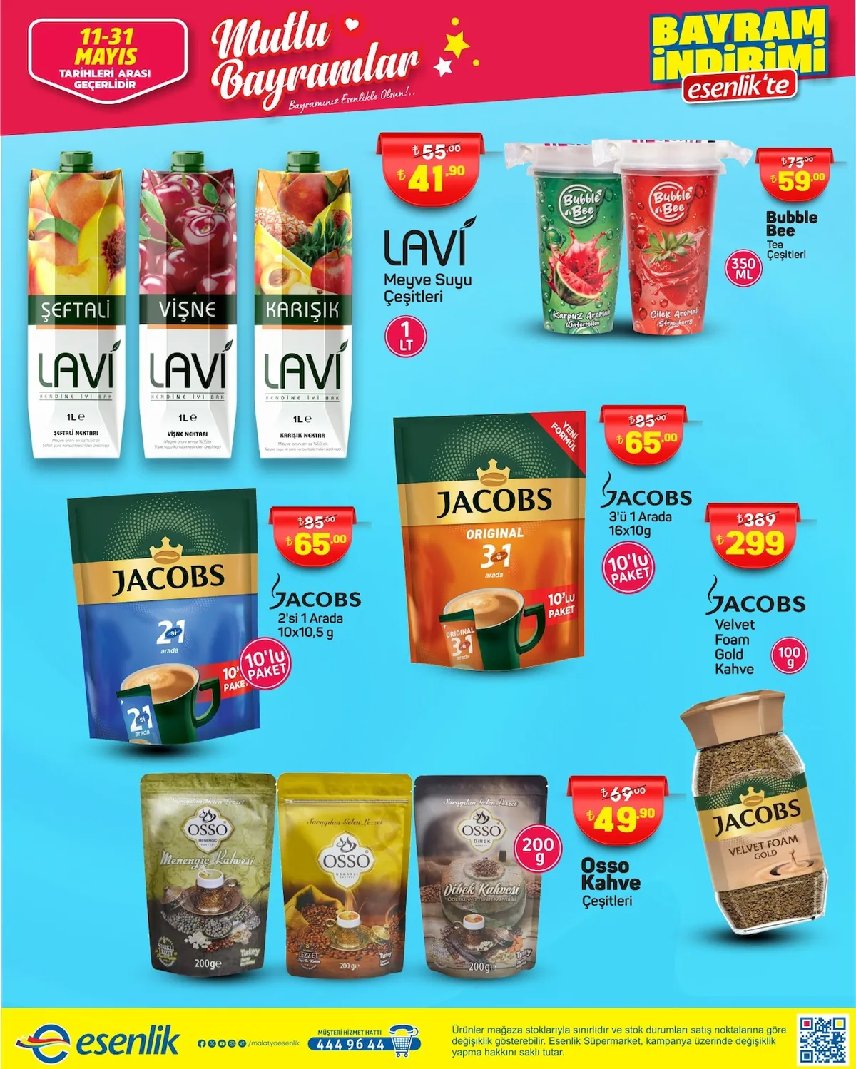 Esenlik Esenlik 11 Mayıs 2026 Aktüel Kataloğu sayfa 10: Jacobs 2'Si 1 Arada 10X10.5 G, Jacobs 3'Ü 1 Arada 16X10 G